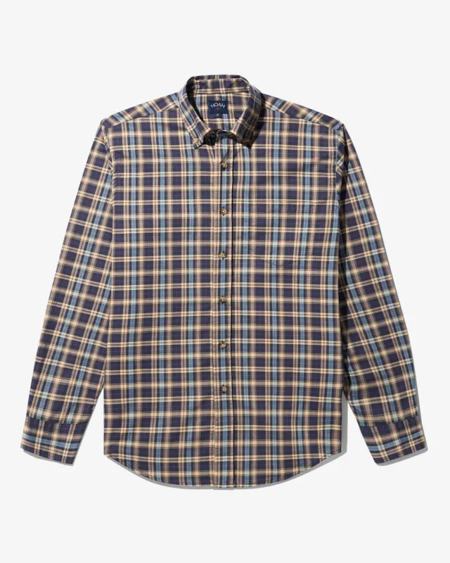Cotton Plaid Shirt made by Noah NYC