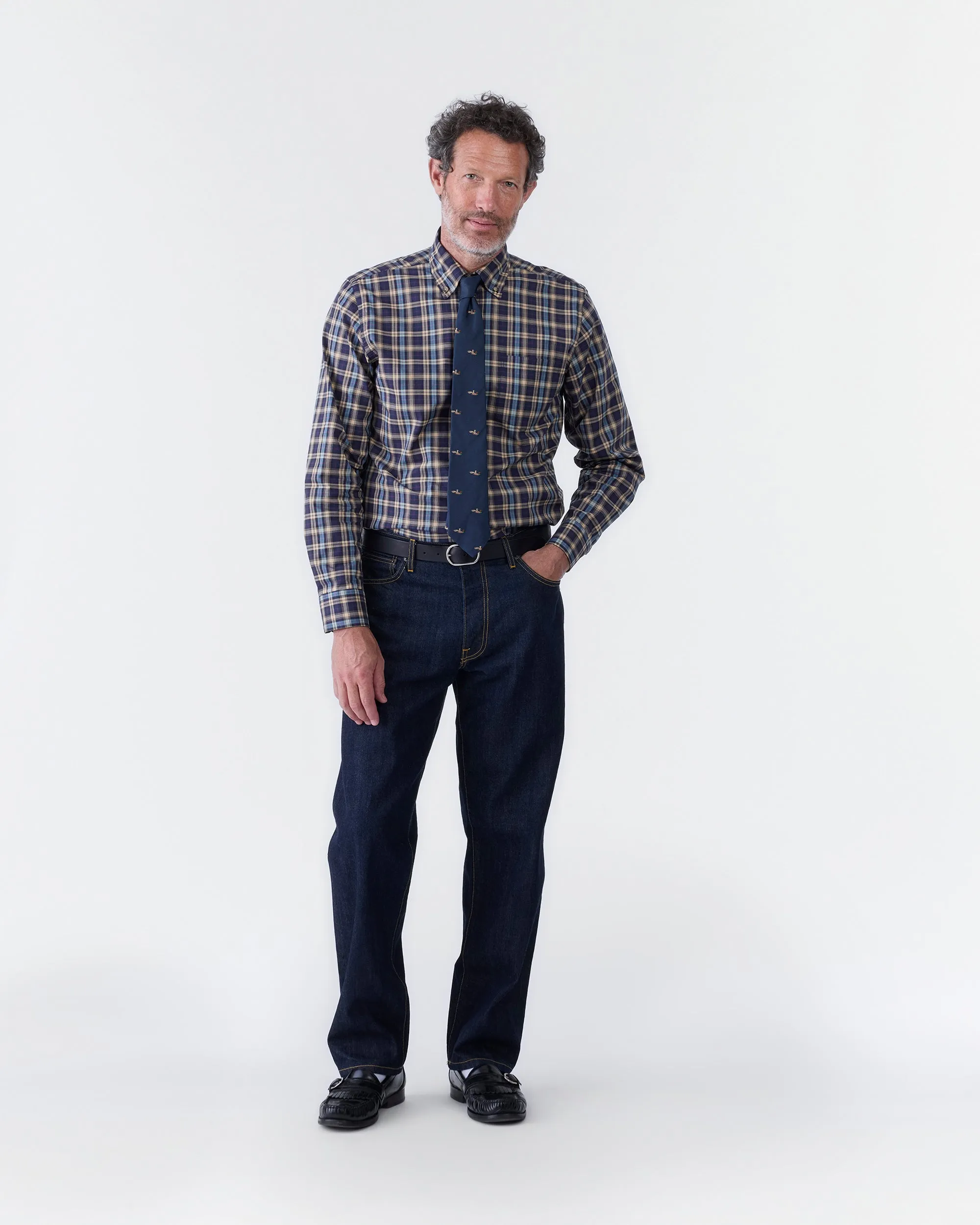 Cotton Plaid Shirt sold by Noah NYC product image thumbnail 5