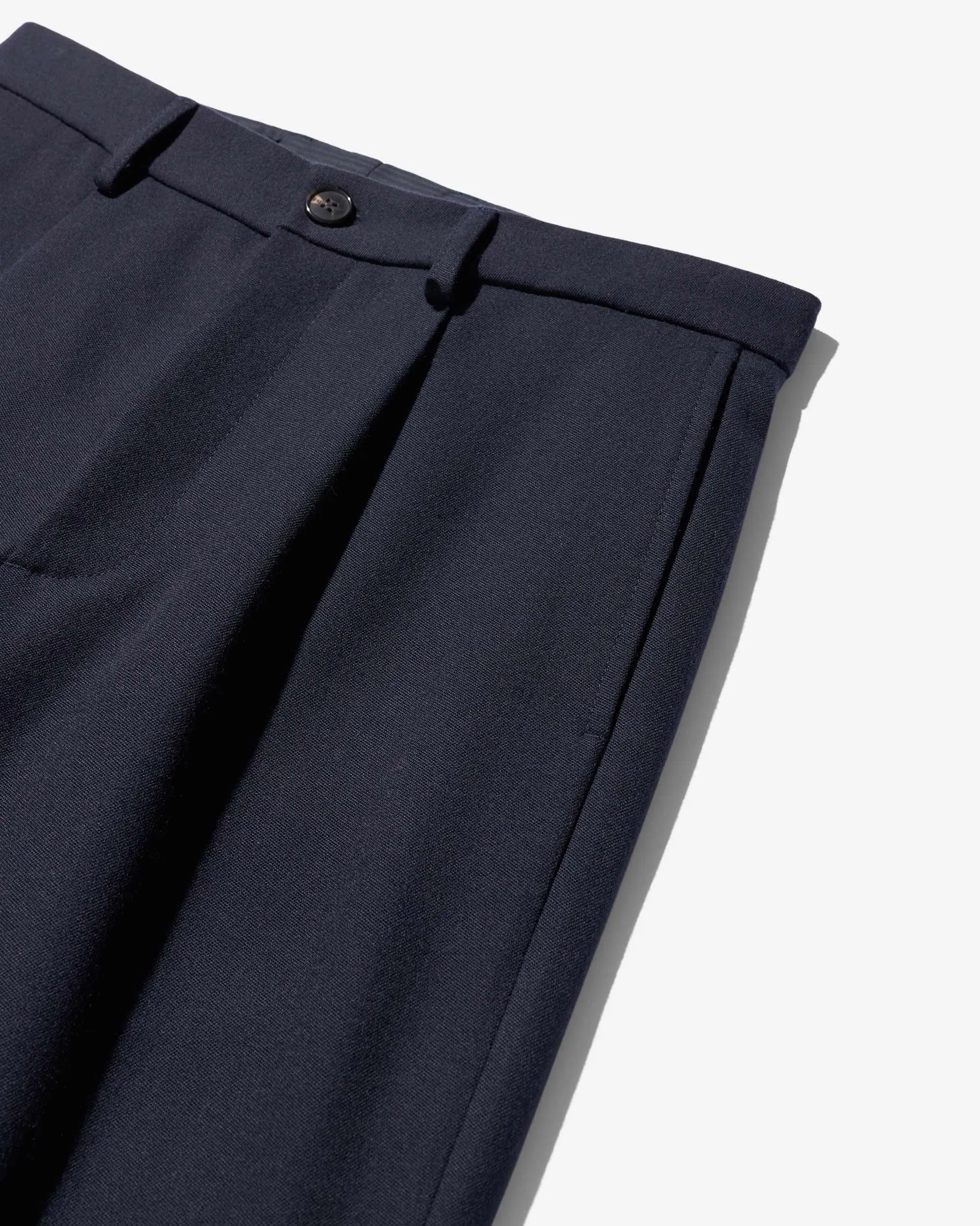 Barathea Wool Pleated Trouser sold by Noah NYC product image thumbnail 3