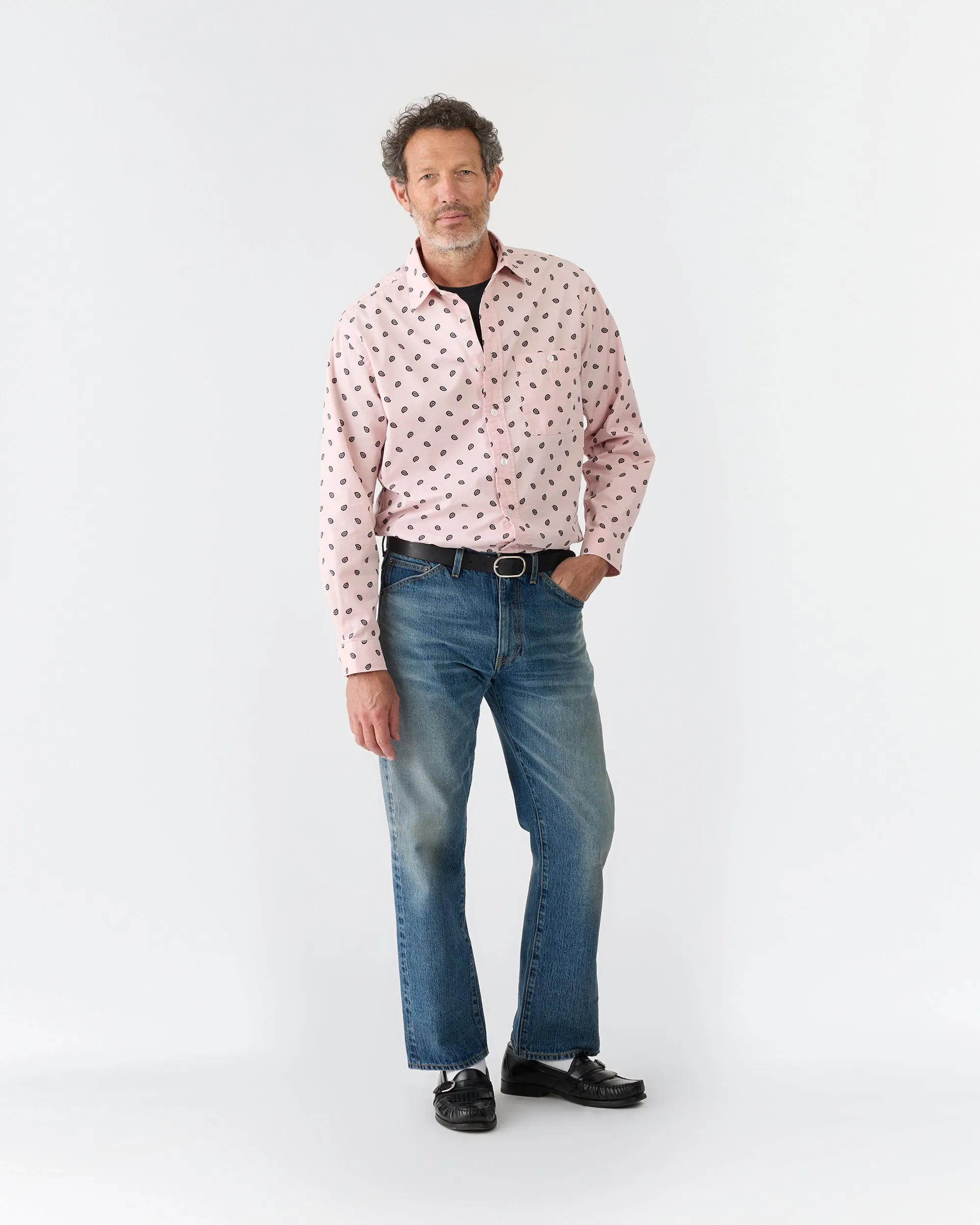 Pink Paisley Shirt sold by Noah NYC product image thumbnail 5