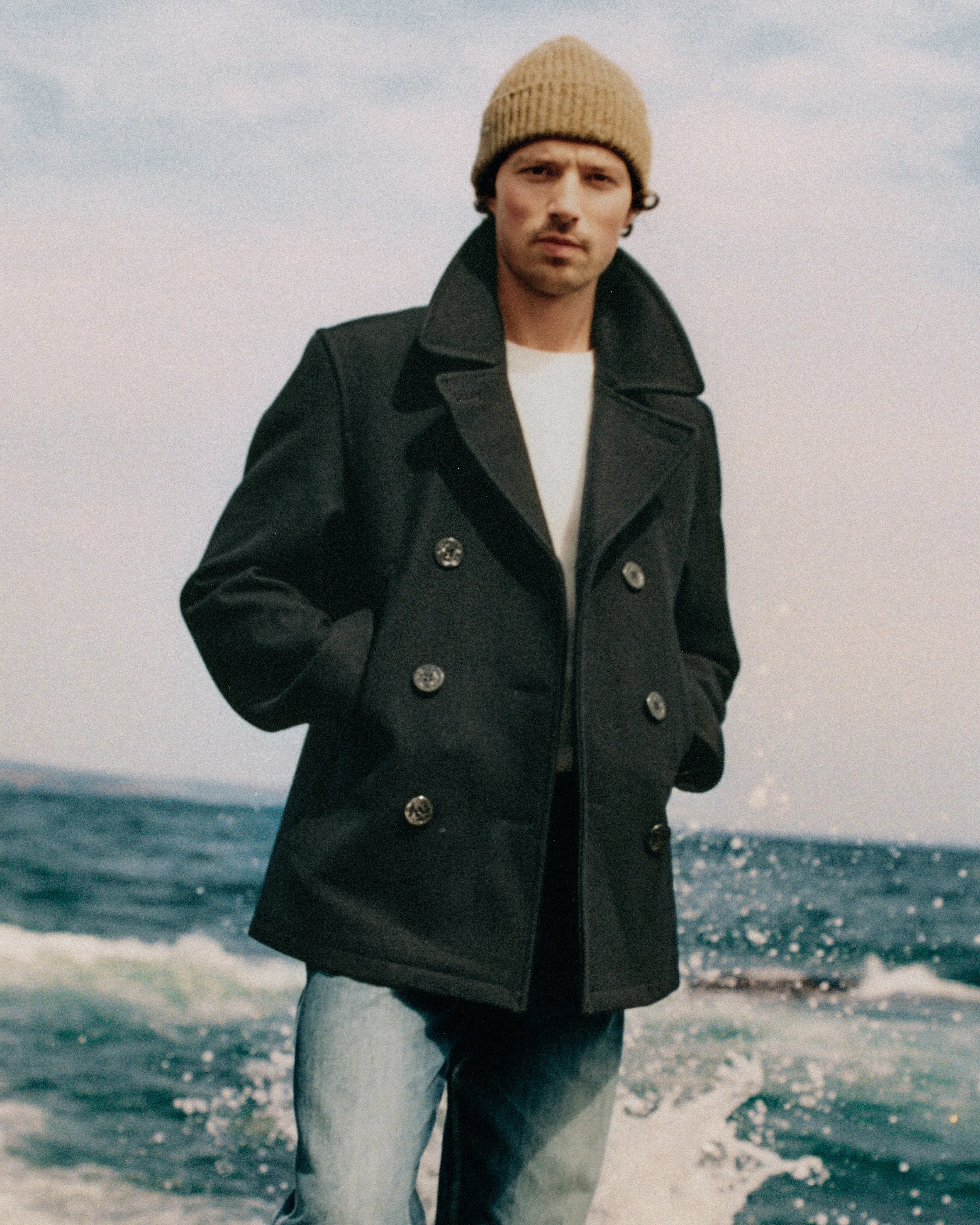 Noah x Gloverall Classic Peacoat sold by Noah NYC product image thumbnail 2