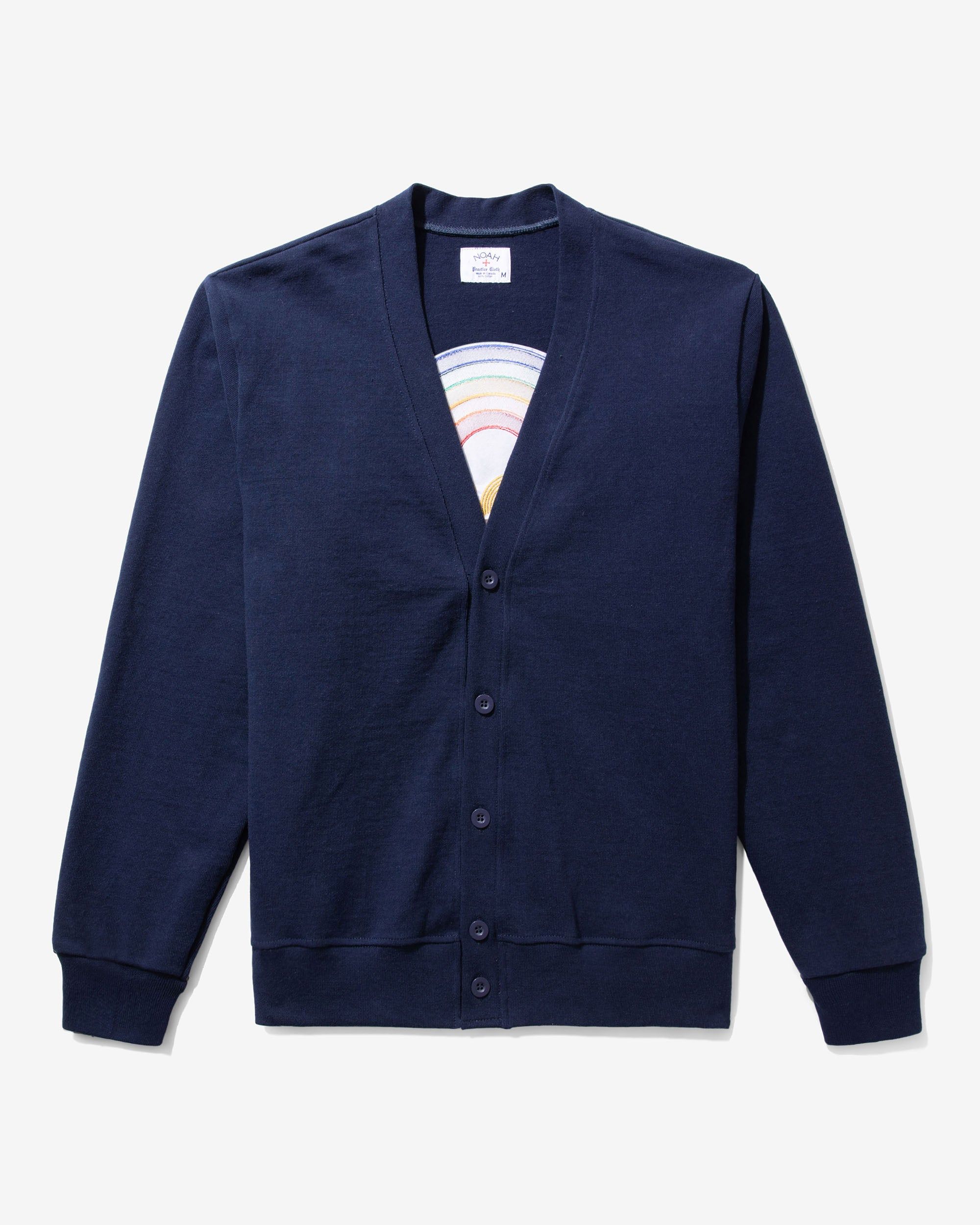 Rainbow Rugby Cardigan sold by Noah NYC product image thumbnail 2