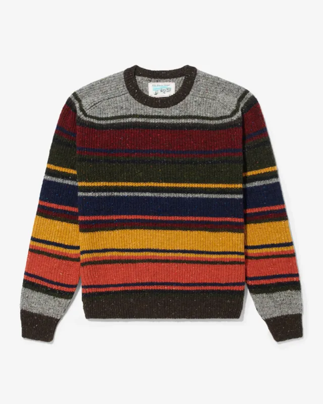 Striped Donegal Shaker Sweater sold by Noah NYC