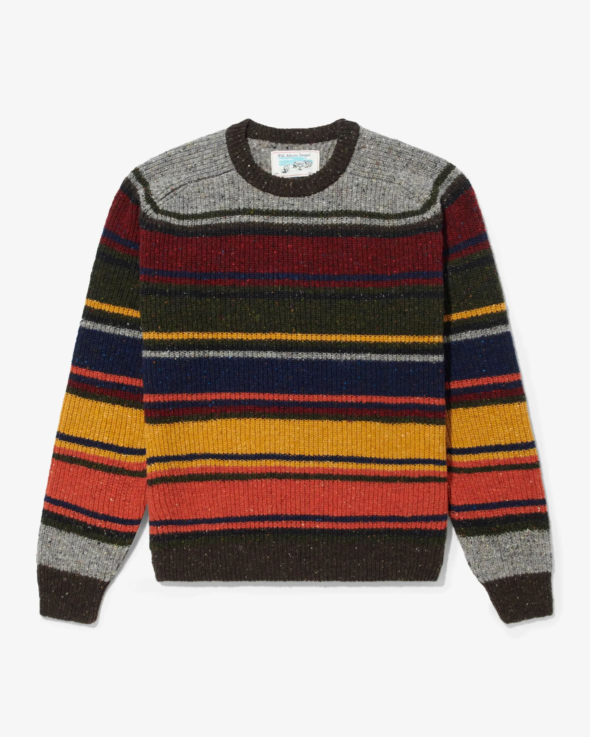 Striped Donegal Shaker Sweater sold by Noah NYC