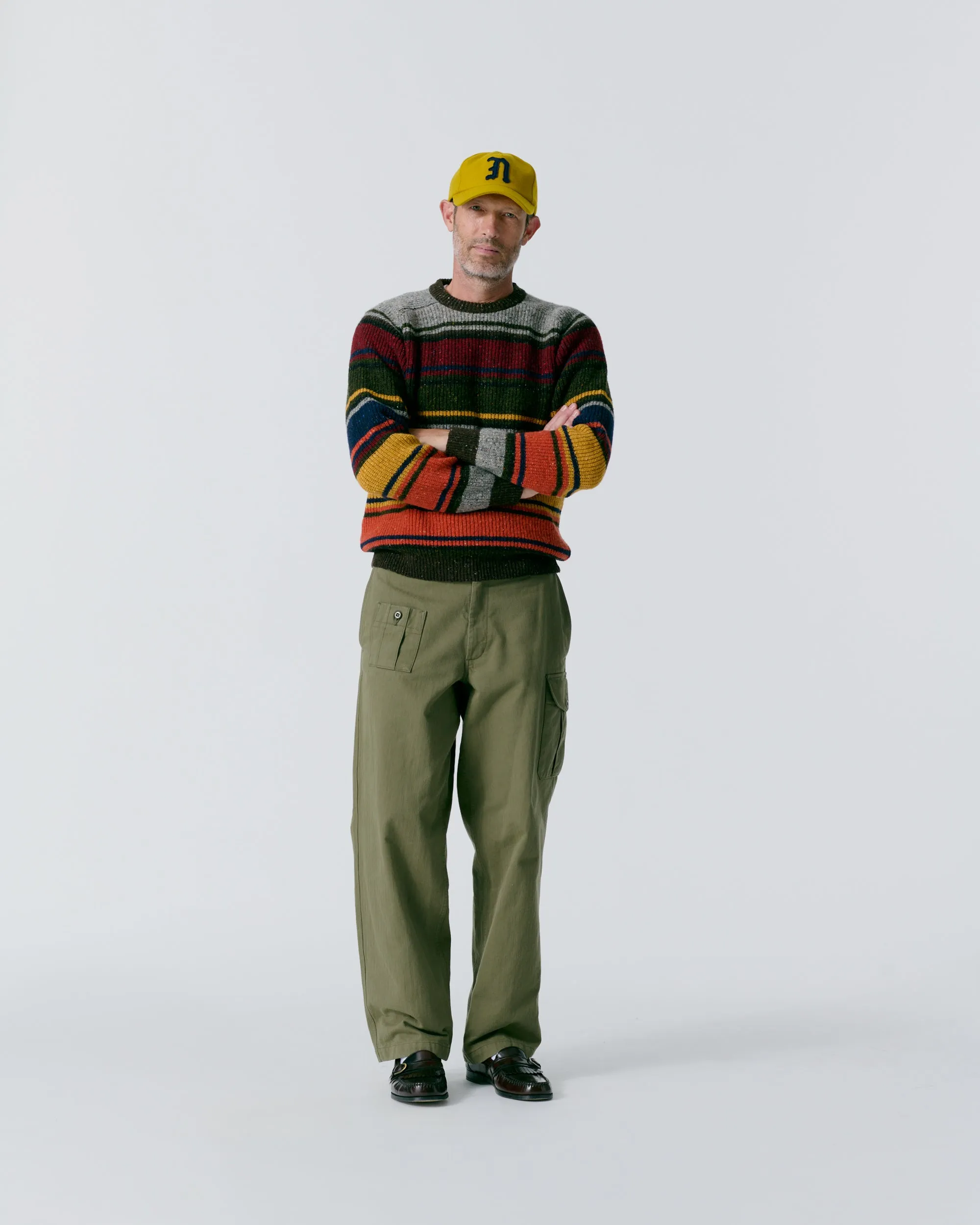 Striped Donegal Shaker Sweater sold by Noah NYC product image thumbnail 4