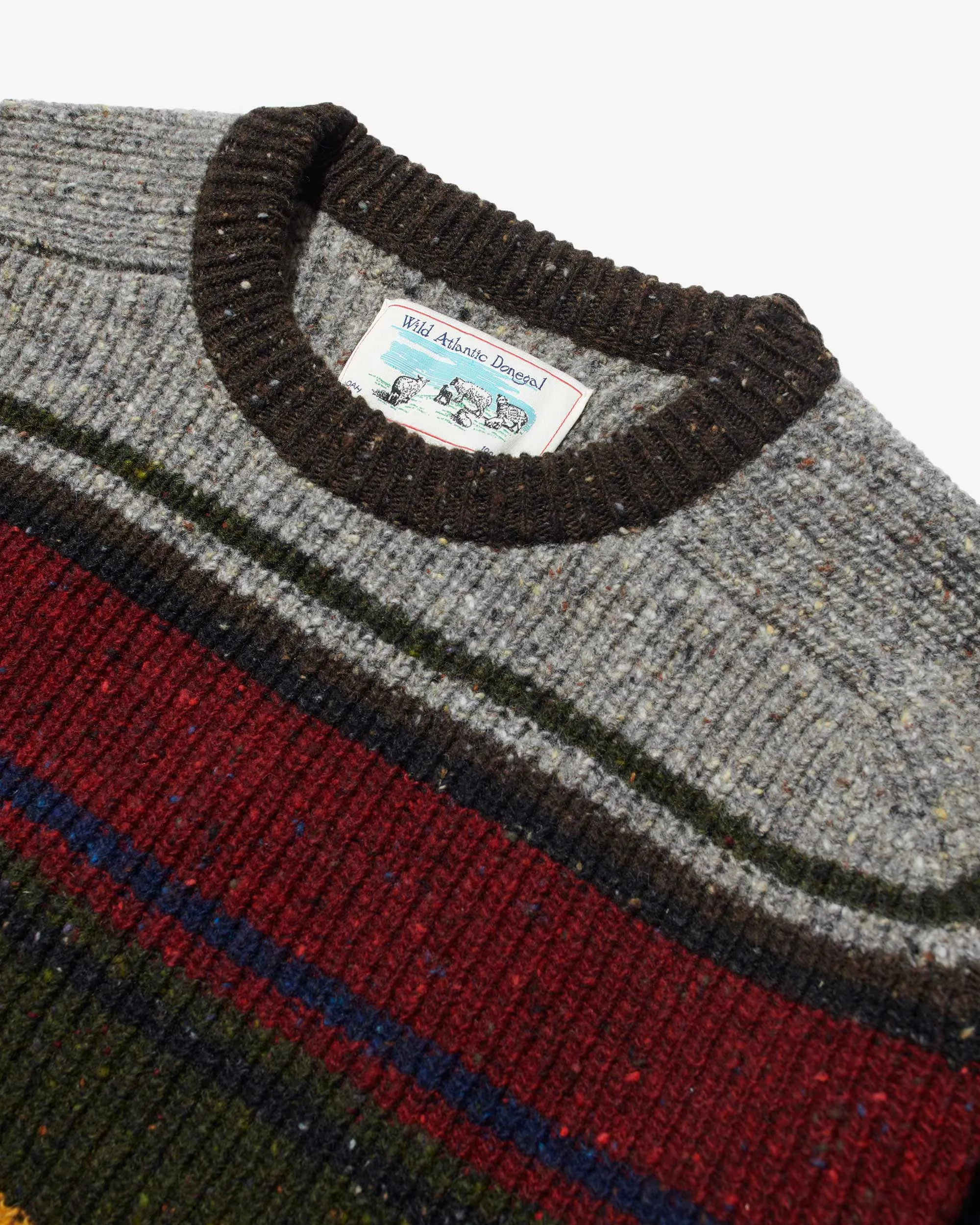 Striped Donegal Shaker Sweater sold by Noah NYC product image thumbnail 2