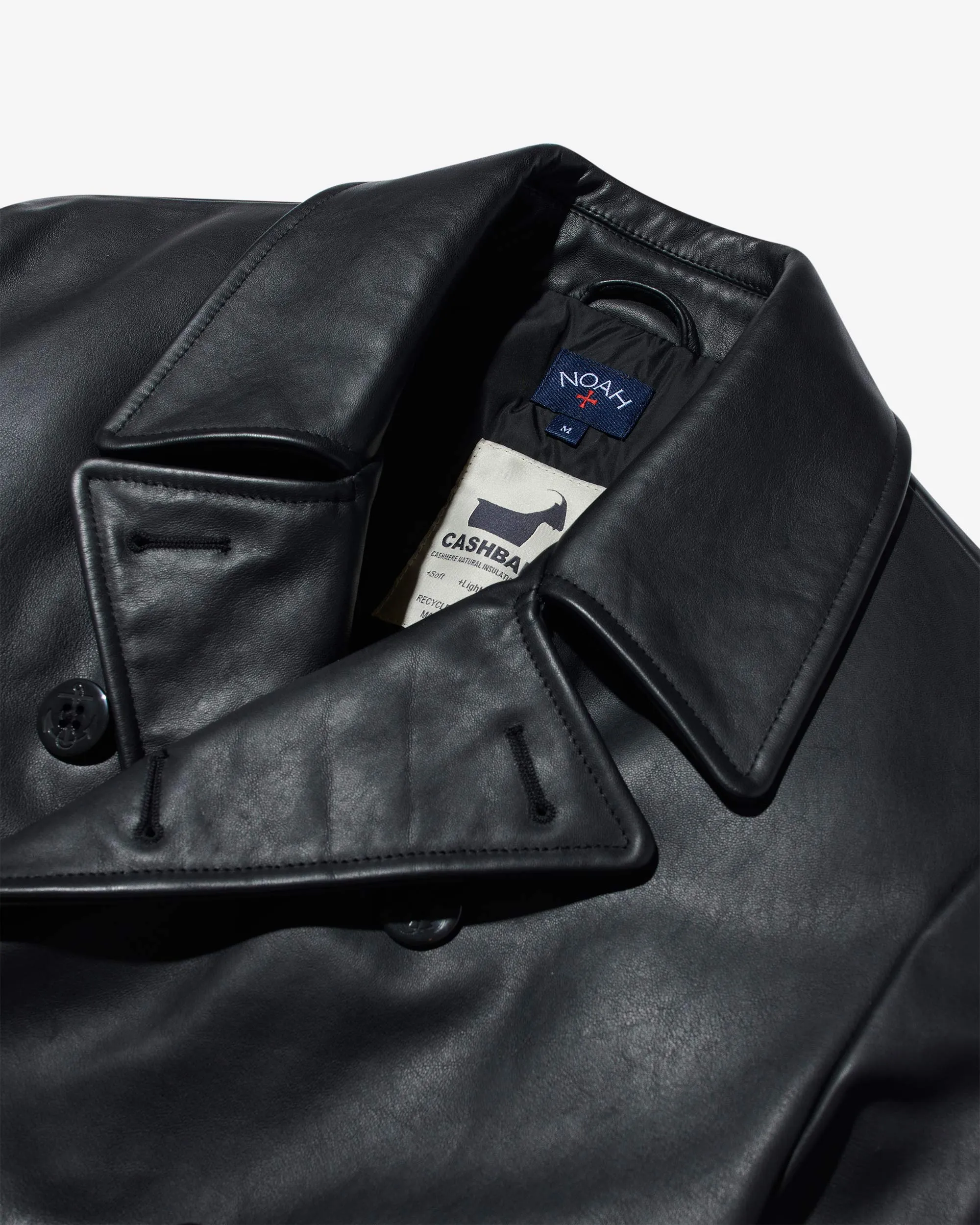 Insulated Leather Peacoat sold by Noah NYC product image thumbnail 3