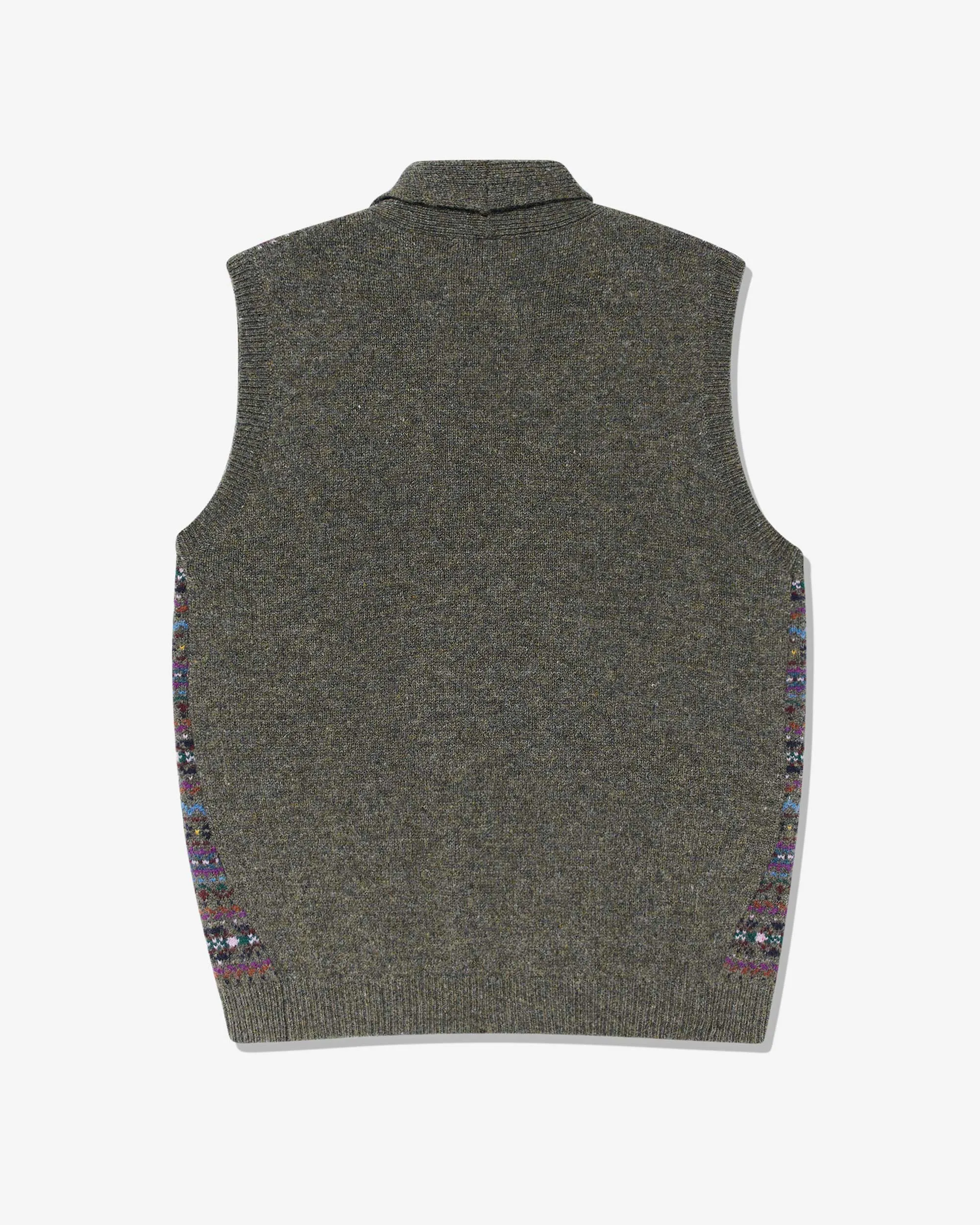 Fair Isle Double-Breasted Shetland Sweater Vest sold by Noah NYC product image thumbnail 3