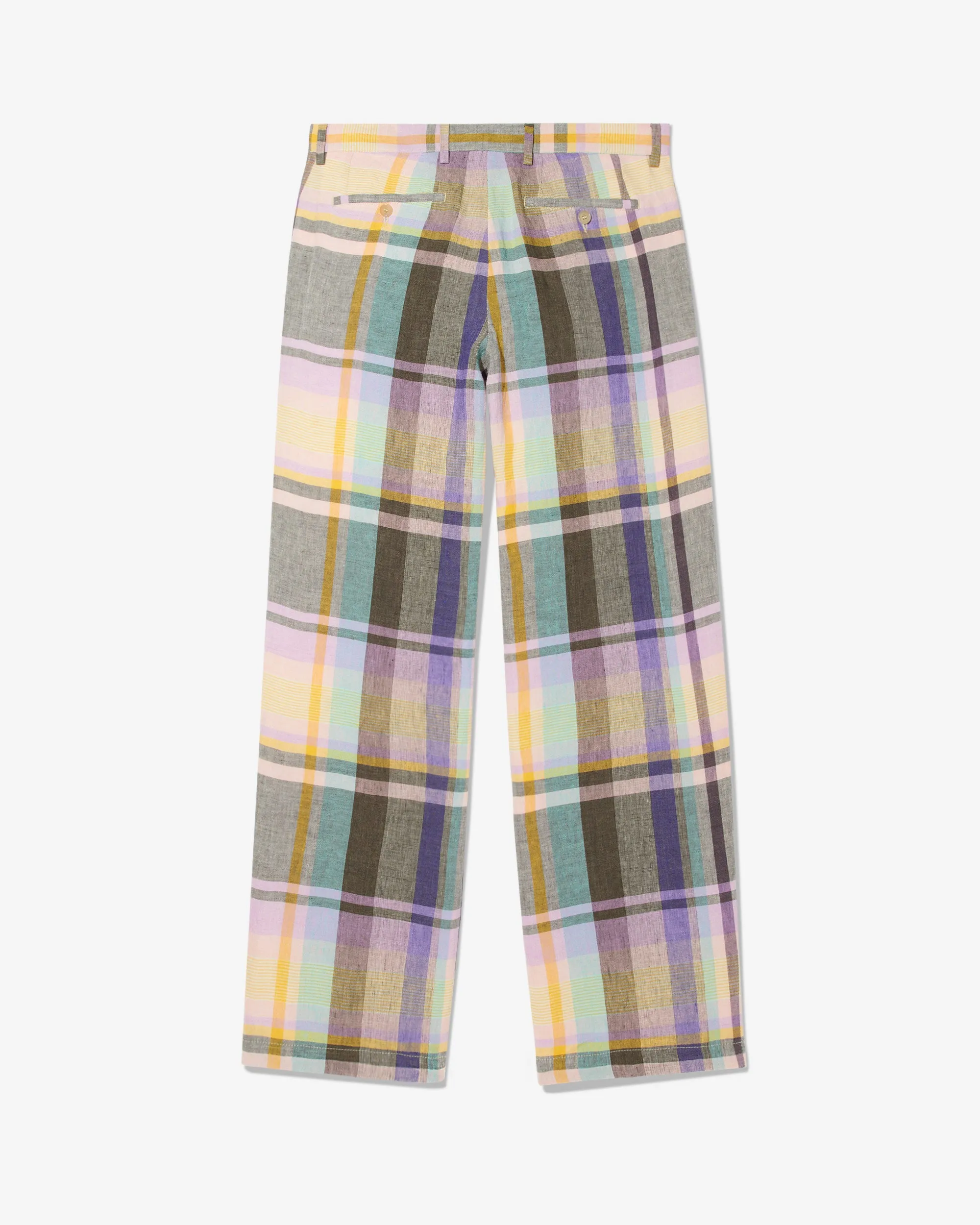 Double-Pleat Madras Trousers sold by Noah NYC product image thumbnail 2