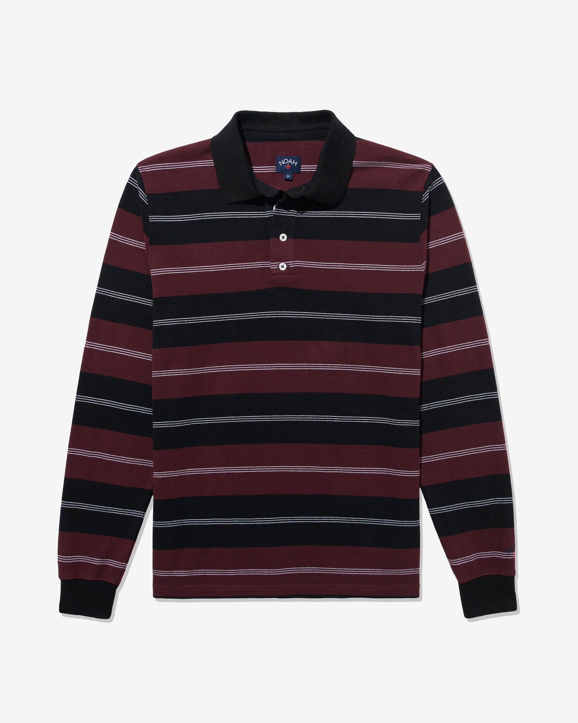 Striped Long Sleeve Pique Polo sold by Noah NYC