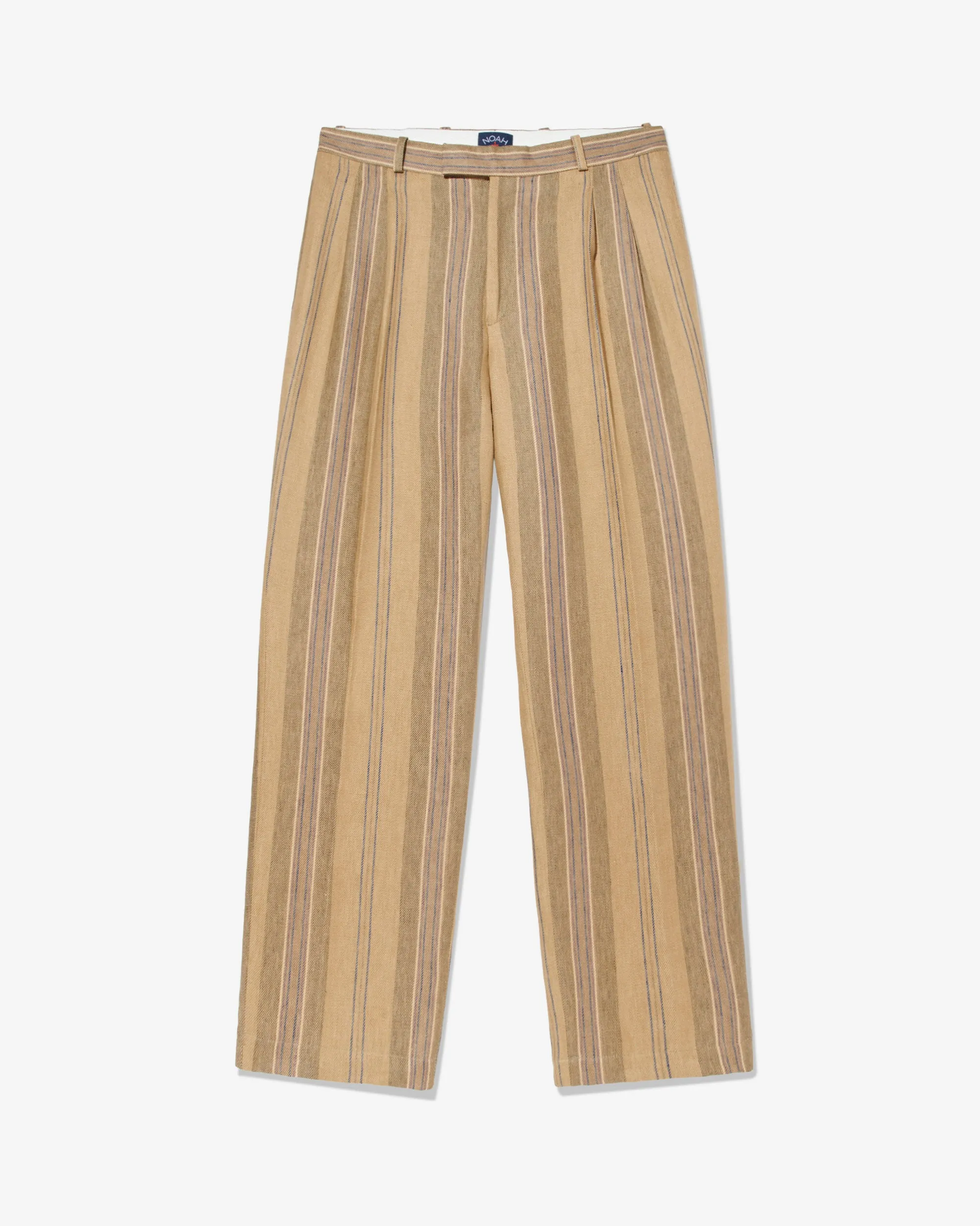Linen Double-Pleat Trousers sold by Noah NYC