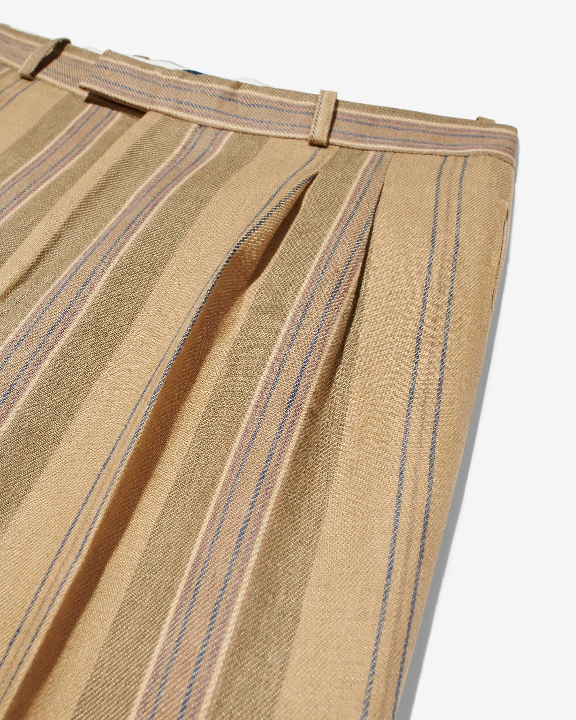 Linen Double-Pleat Trousers sold by Noah NYC product image thumbnail 3