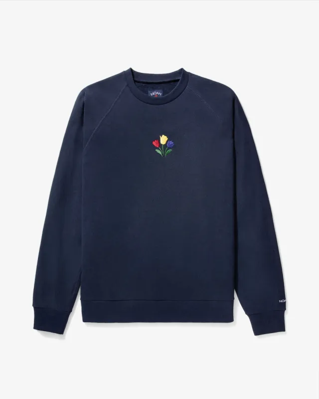 Embroidered Tulips Crewneck made by Noah NYC