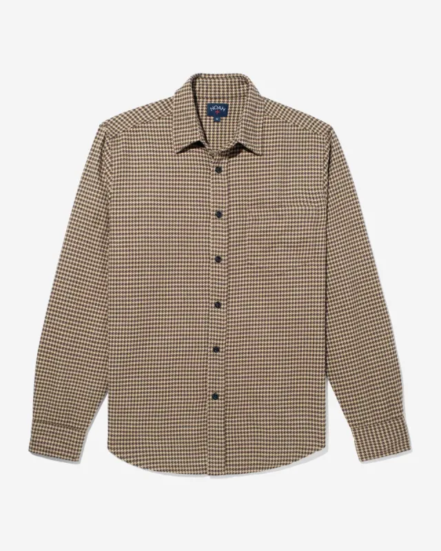 Houndstooth Lightweight Flannel sold by Noah NYC