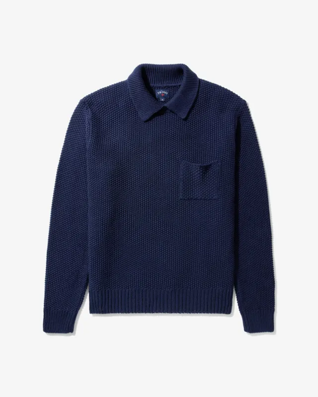Seed Stitch Collar Sweater made by Noah NYC