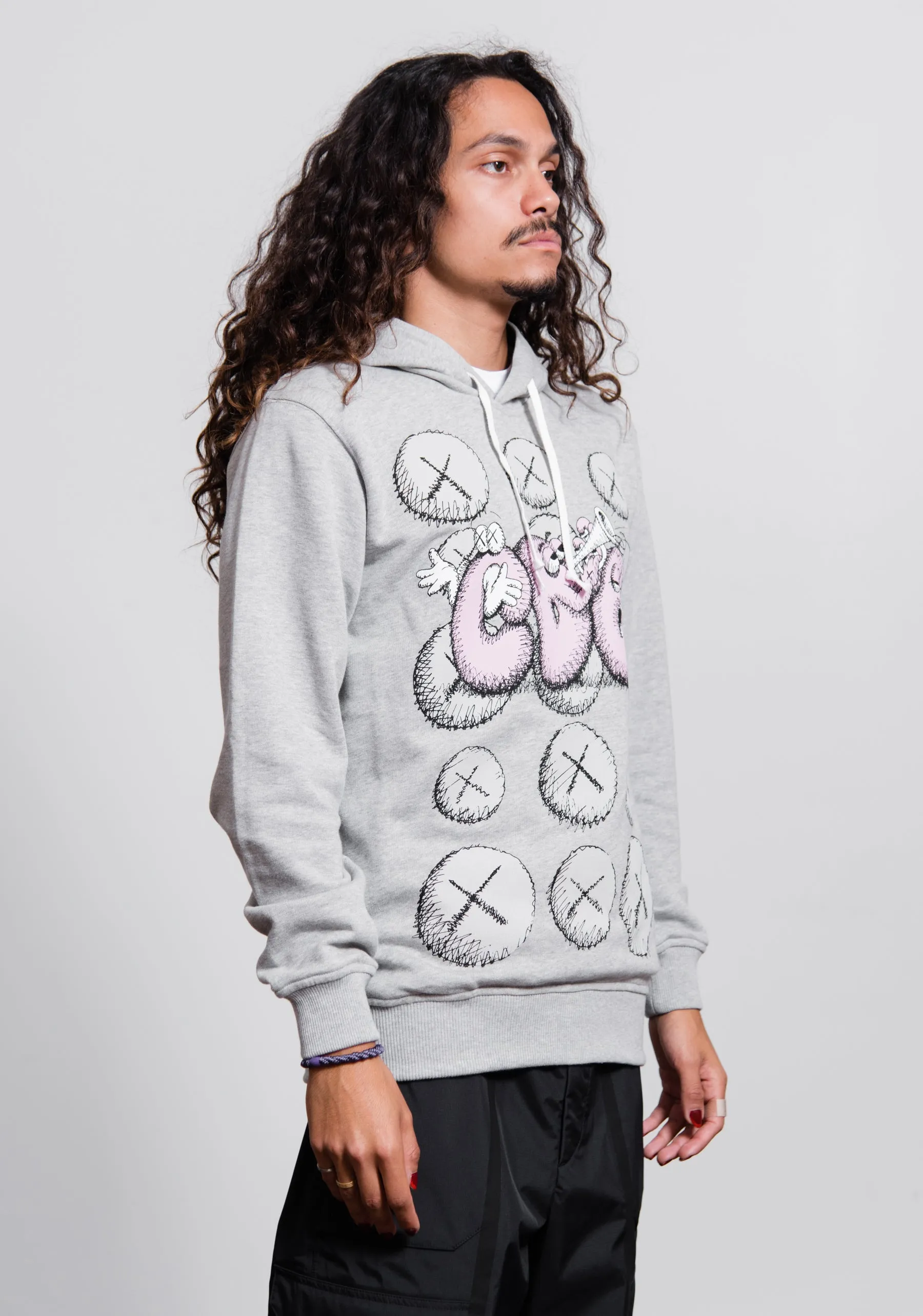 Kaws CDG Logo Hoodie Grey T001 sold by Nomad product image thumbnail 3