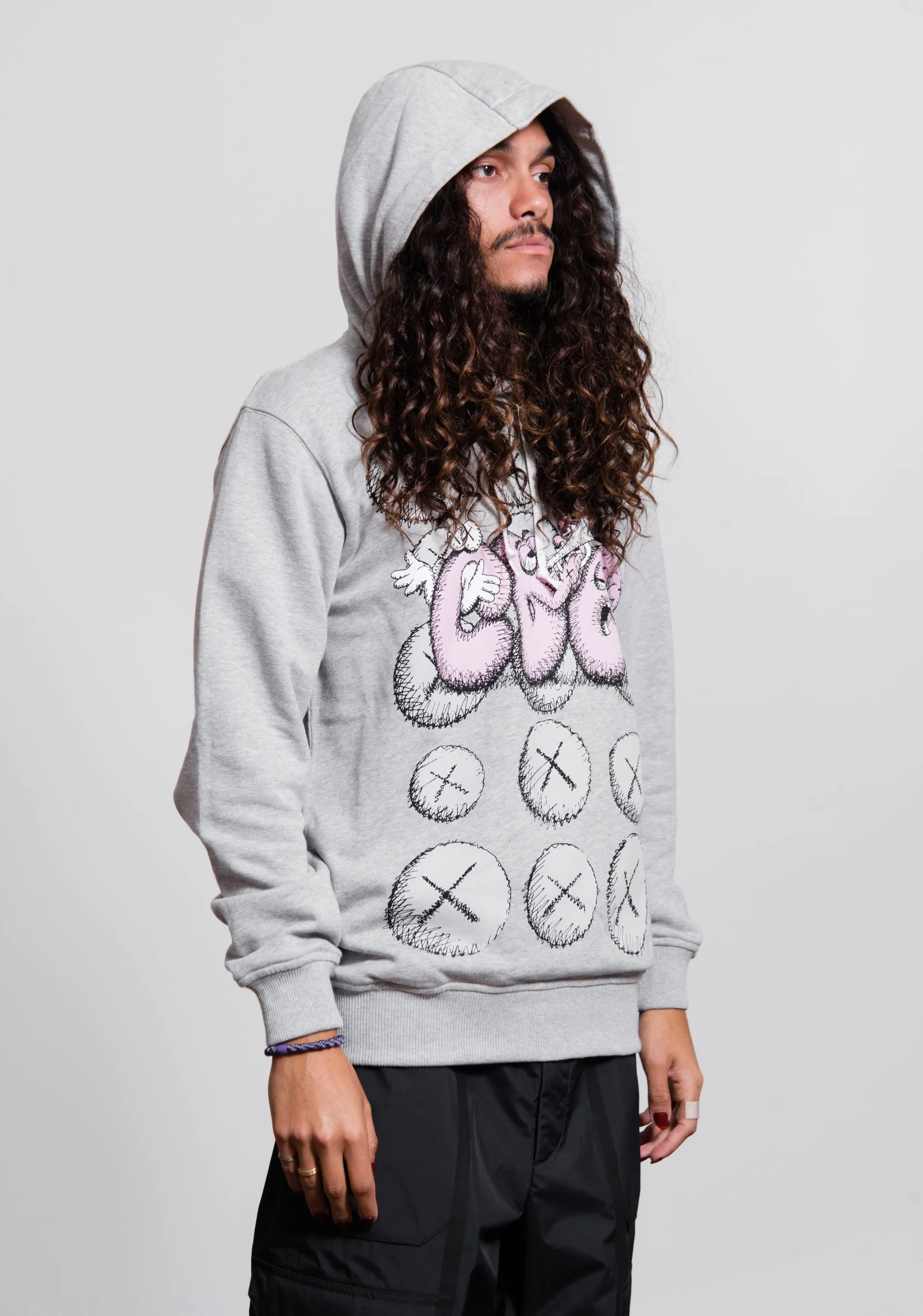 Kaws CDG Logo Hoodie Grey T001 sold by Nomad product image thumbnail 4