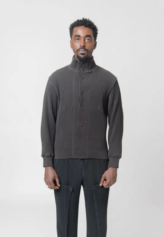 Kersey Pleated Jacket Brown FC308-44 made by Issey Miyake