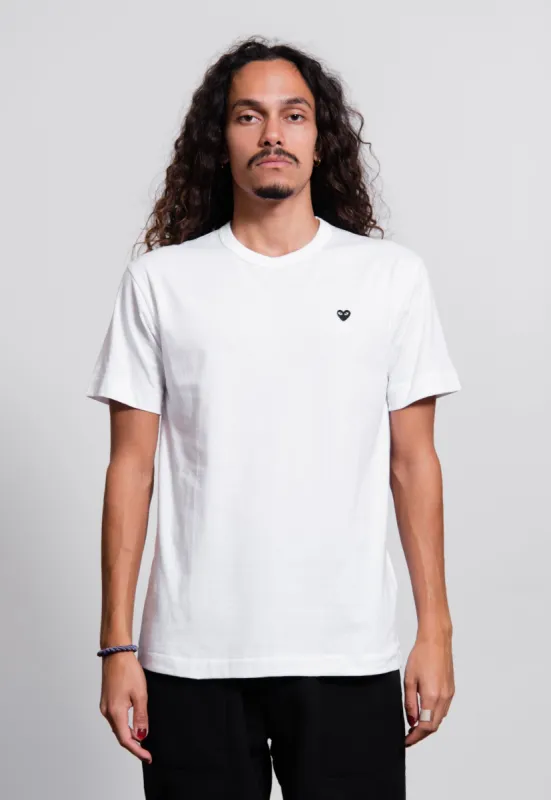 Short Sleeve Mini Emblem Tee White/Black T202 sold by Nomad