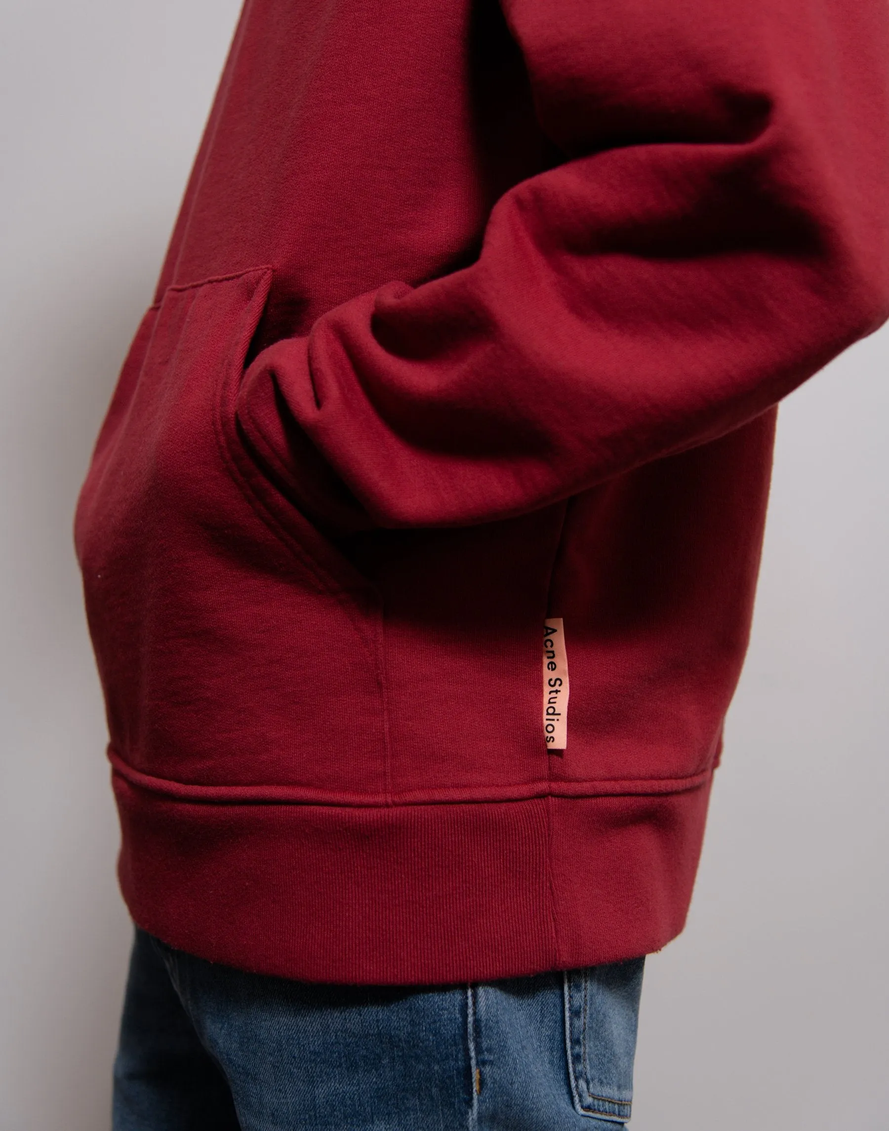 Heavyweight Brushed Cotton Hoodie Burgundy SWEA000092 sold by Nomad product image thumbnail 2