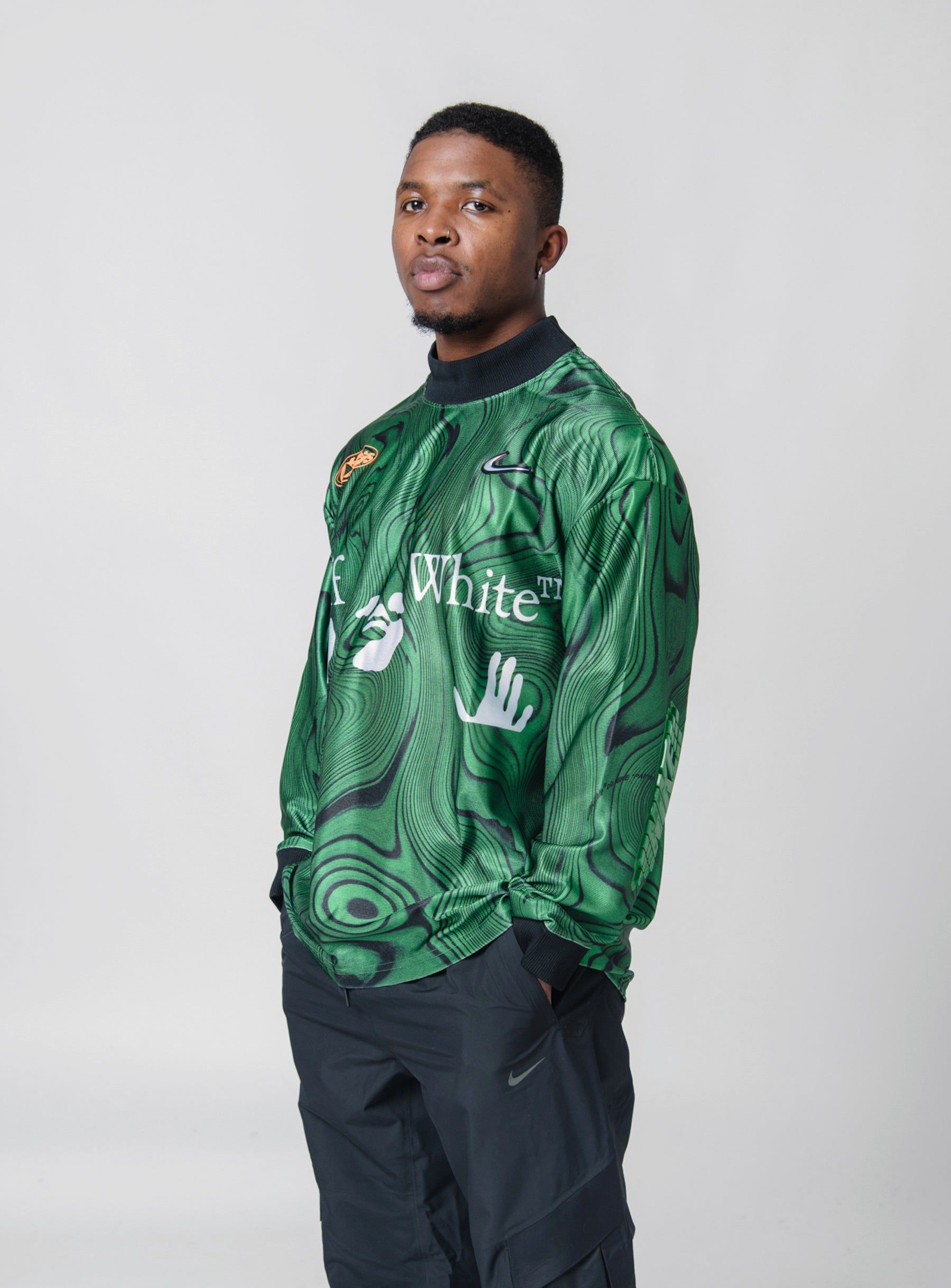 Off-White Apparel M NRG MC AOP Jersey Kelly Green FQ0997-389