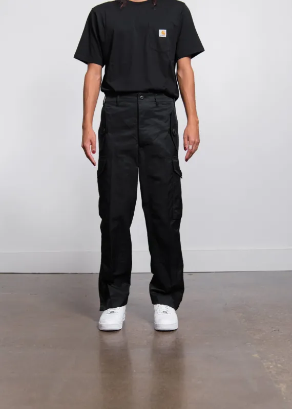 Cotton Nylon Twill Cargo Pant Black P906 sold by Nomad