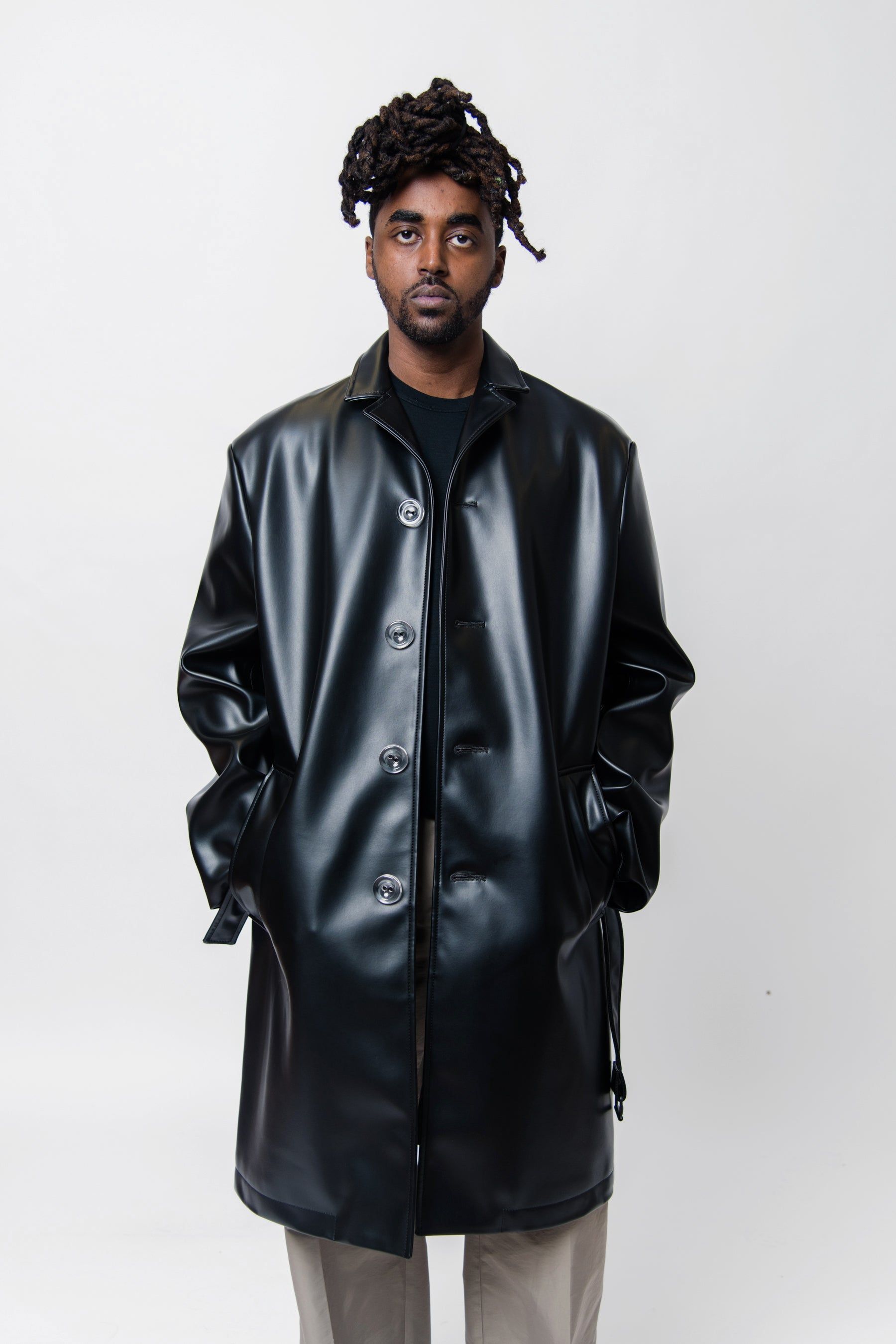 Belted Coat Black OUTW000892 sold by Nomad product image thumbnail 3