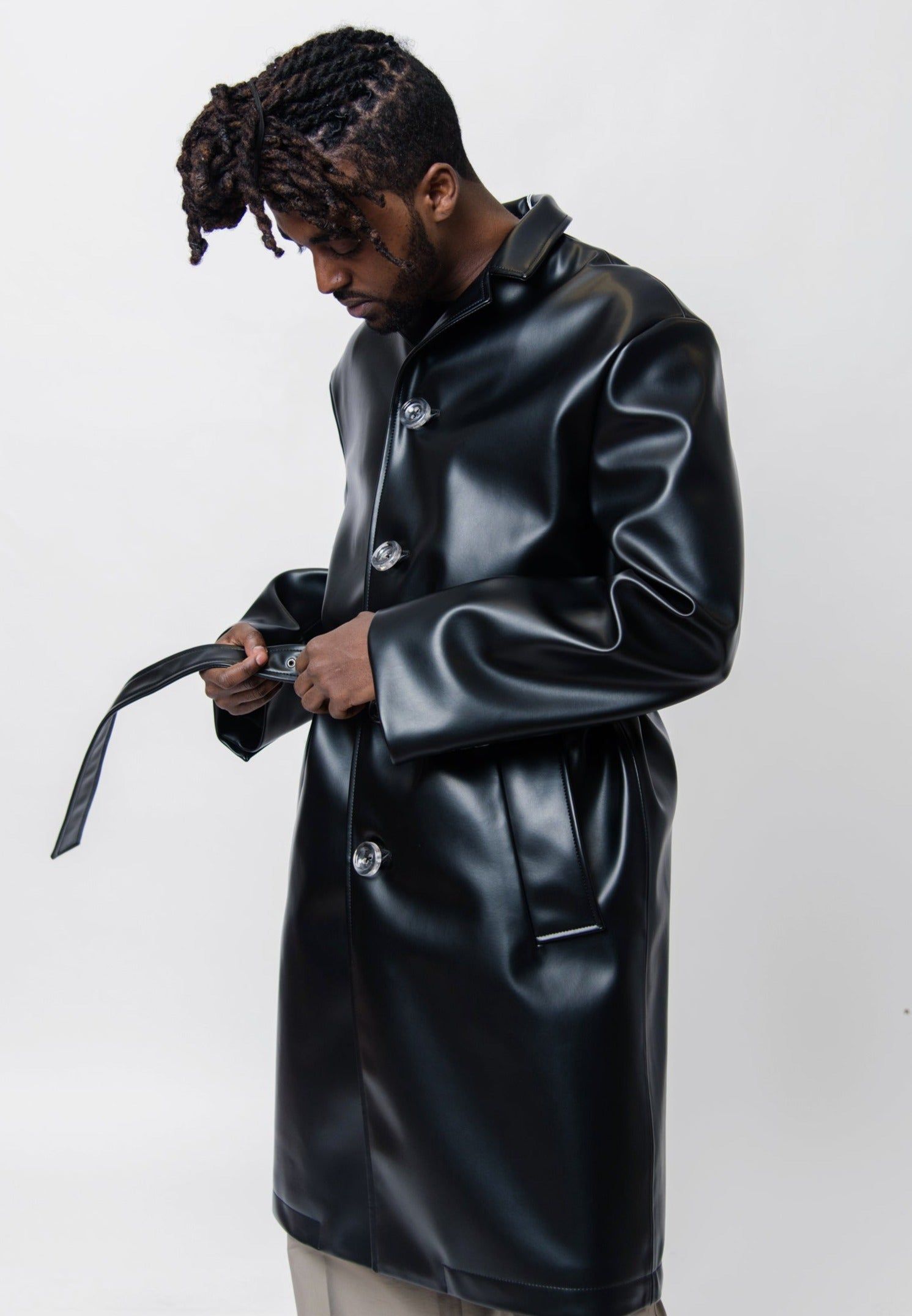 Belted Coat Black OUTW000892 sold by Nomad product image thumbnail 2