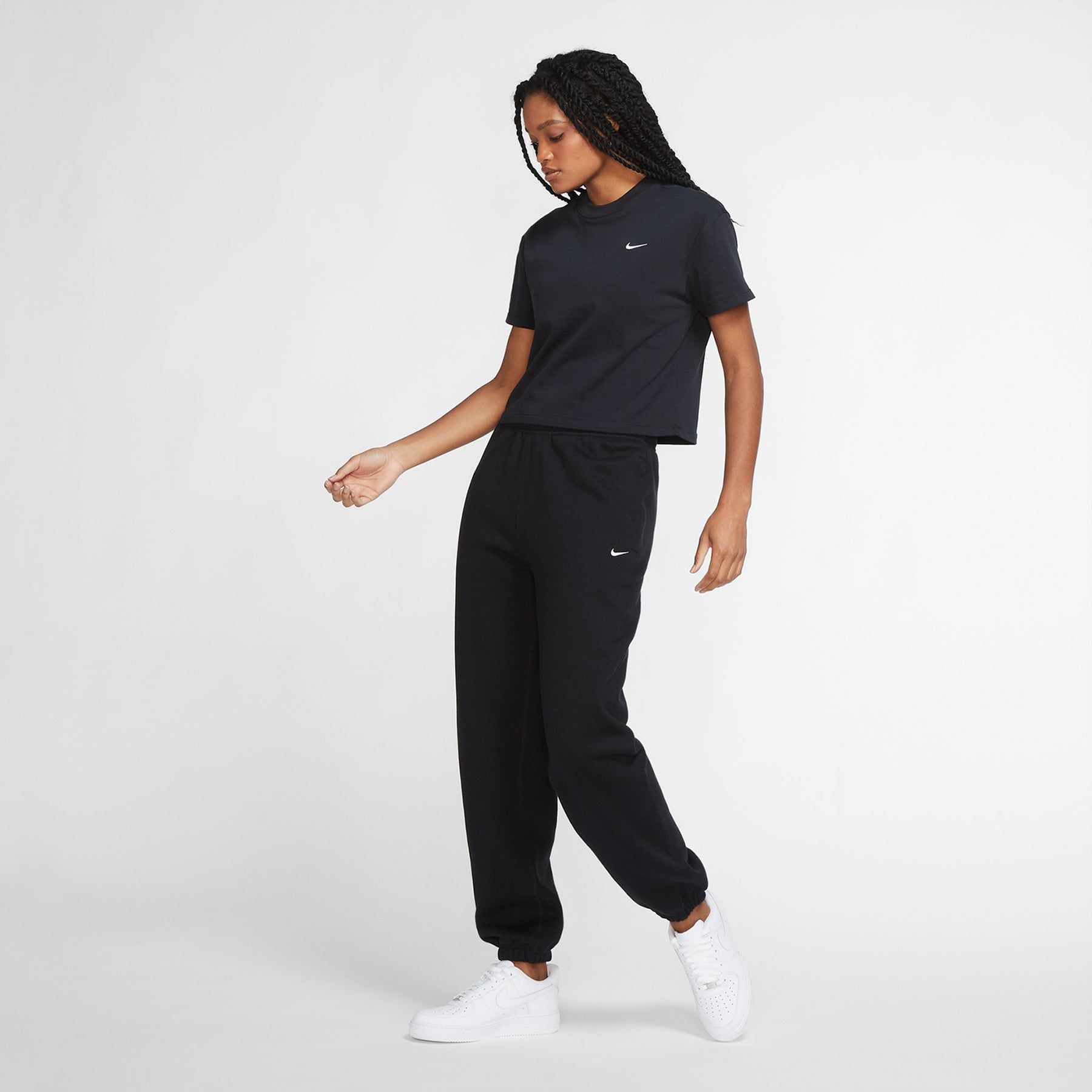 Women's NikeLab Solo Swoosh Tee Black/White CV0560-010 sold by Nomad product image thumbnail 4