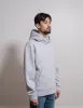 Heavyweight Brushed Cotton Hoodie Grey Melange SWEA000092 sold by Nomad