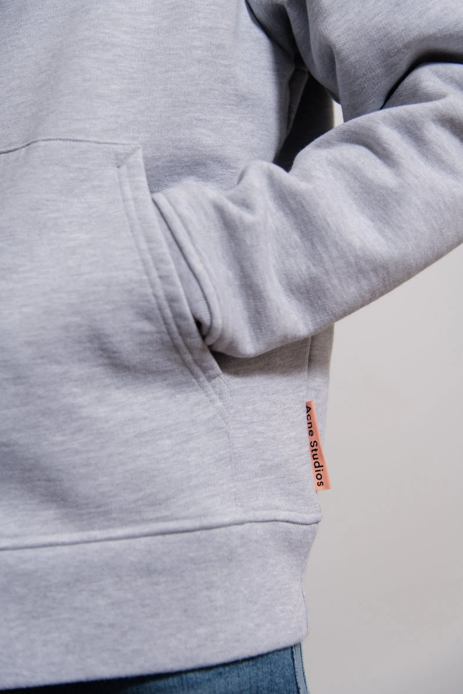 Heavyweight Brushed Cotton Hoodie Grey Melange SWEA000092 sold by Nomad product image thumbnail 2