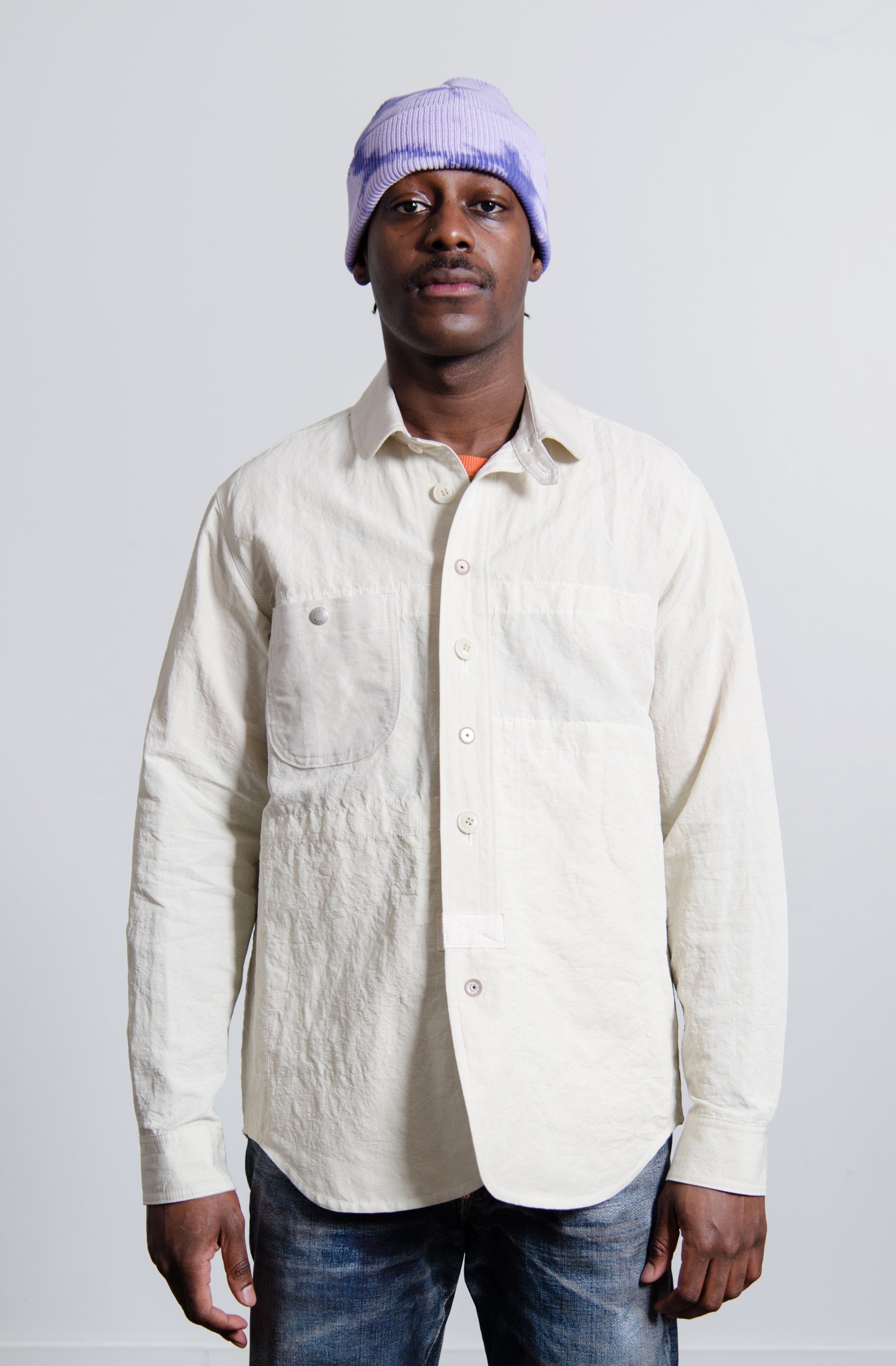 Reversible Linen Oxford Jacket Natural B001 sold by Nomad