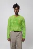 Fluffy V-Neck Sweater Apple Green KNIT000376 sold by Nomad