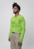 Fluffy V-Neck Sweater Apple Green KNIT000376 sold by Nomad