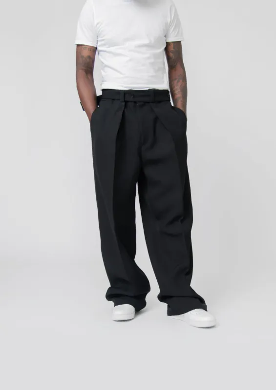 Belted Viscose Silk Trouser Black J22KA0104 sold by Nomad