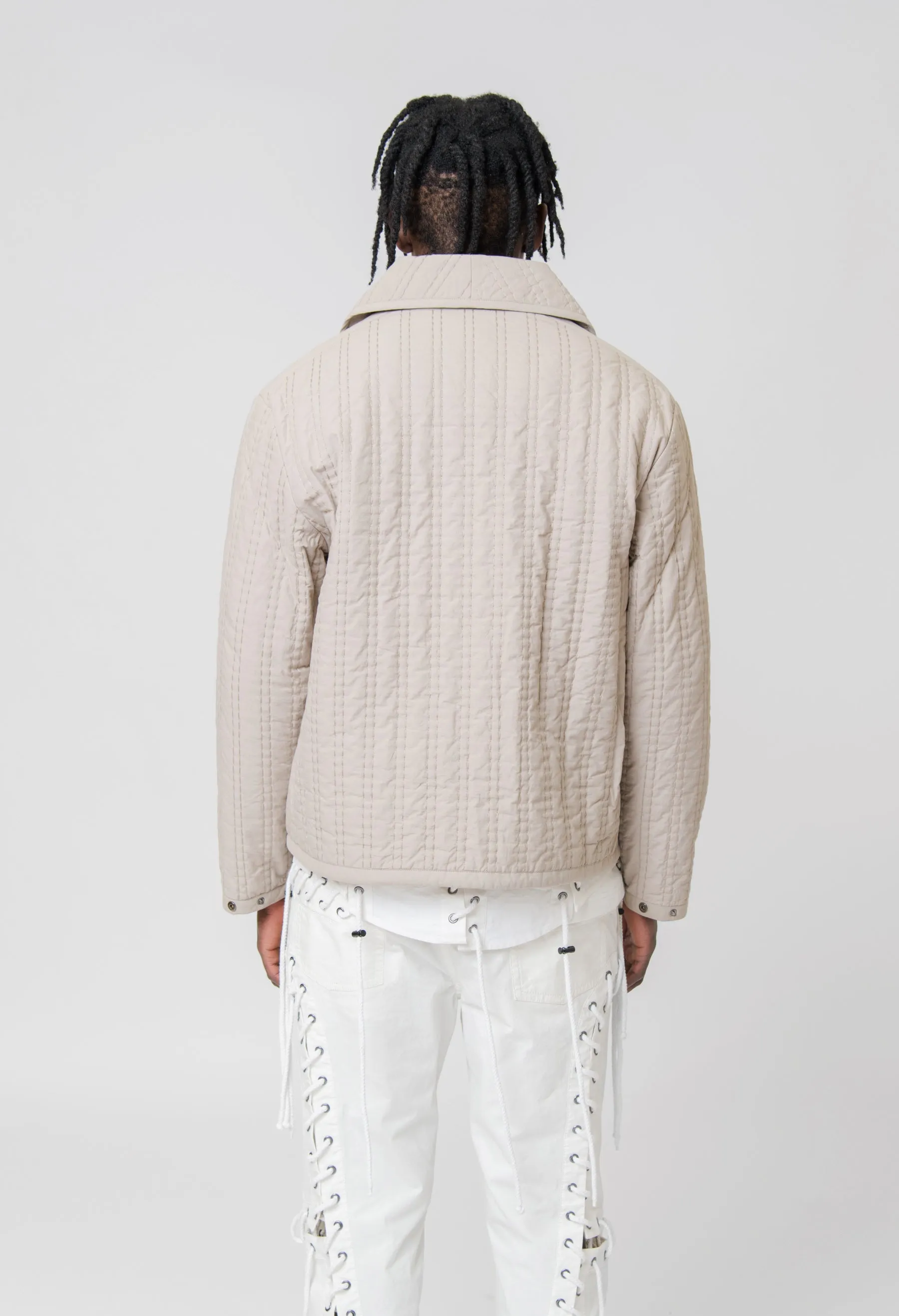 Quilted Embroidery Jacket Beige CGSS24CWOJKT66 sold by Nomad product image thumbnail 4