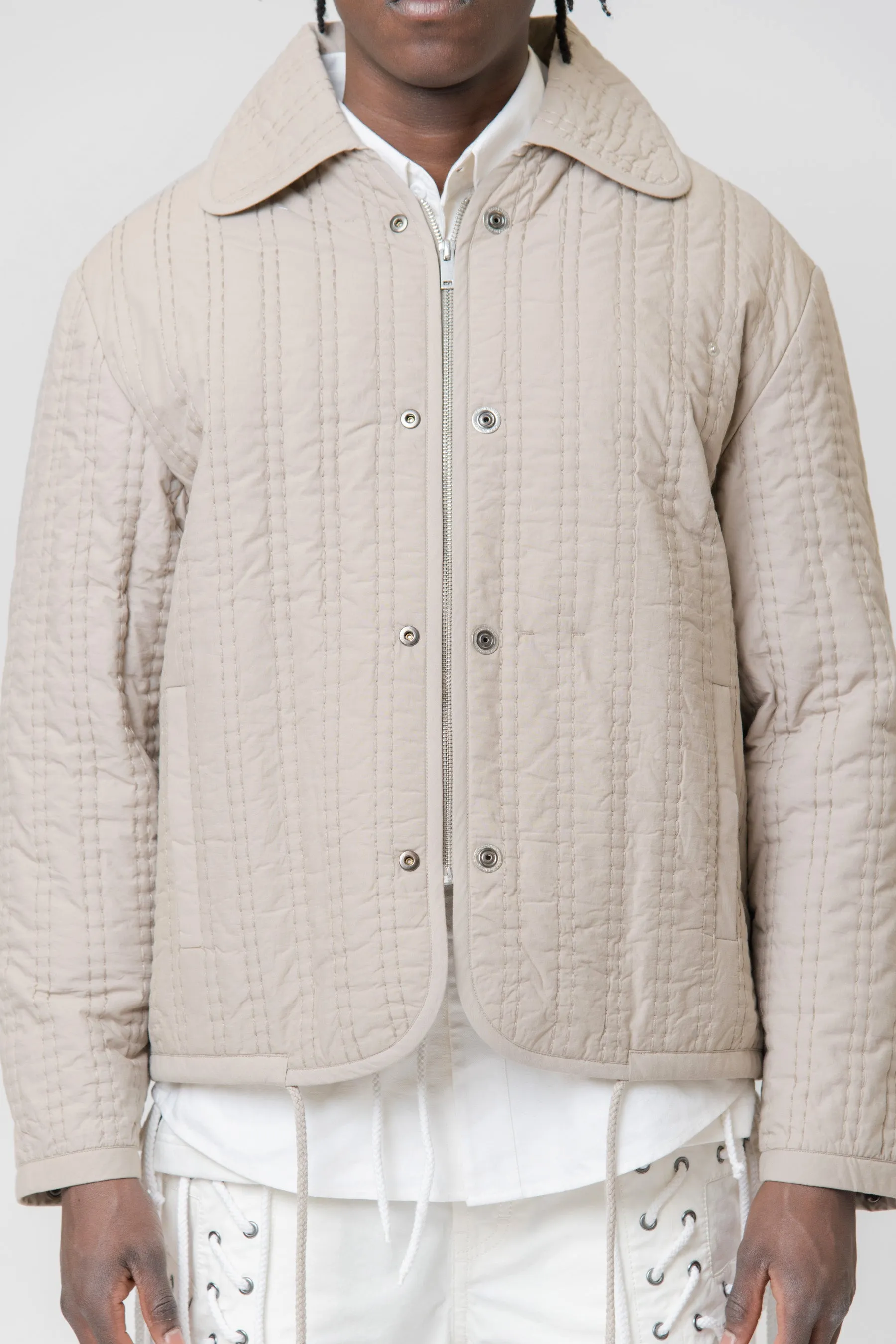 Quilted Embroidery Jacket Beige CGSS24CWOJKT66 sold by Nomad product image thumbnail 2