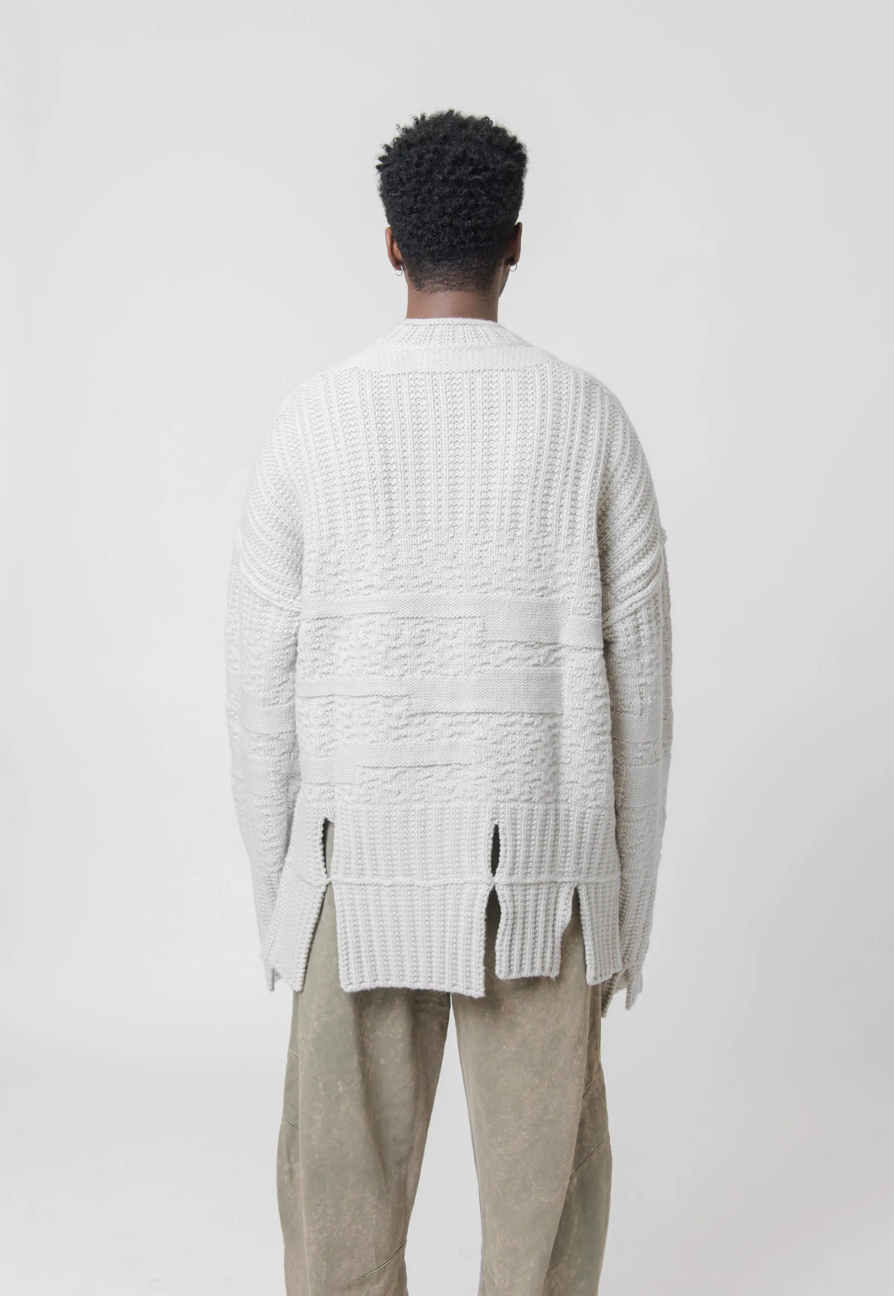 Textured Knit Mockneck Sweater Bone ACWMK150 sold by Nomad product image thumbnail 5
