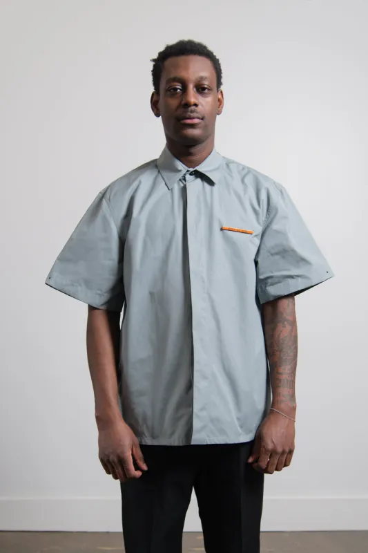 Short Sleeve Pin Shirt Grey made by Jil Sander