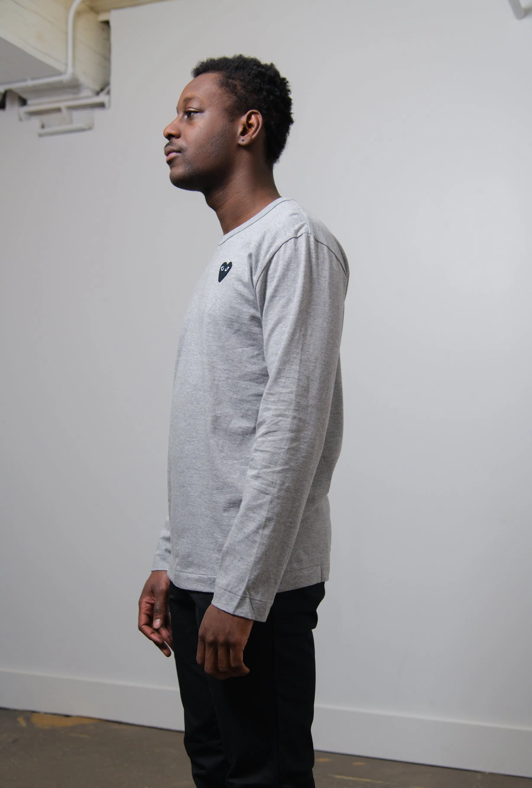 Long Sleeve Emblem Tee Grey/Black T122 sold by Nomad product image thumbnail 3