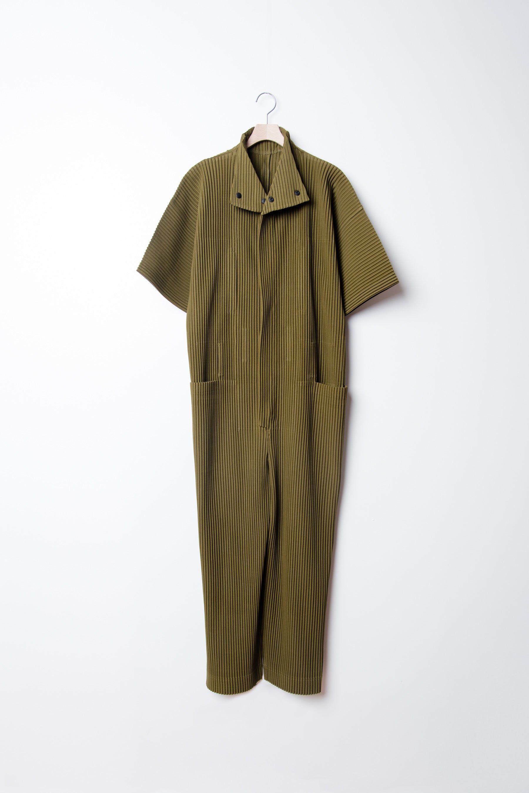 Pleats Bottoms Jumpsuit Olive Khaki JI136-69 sold by Nomad product image thumbnail 2