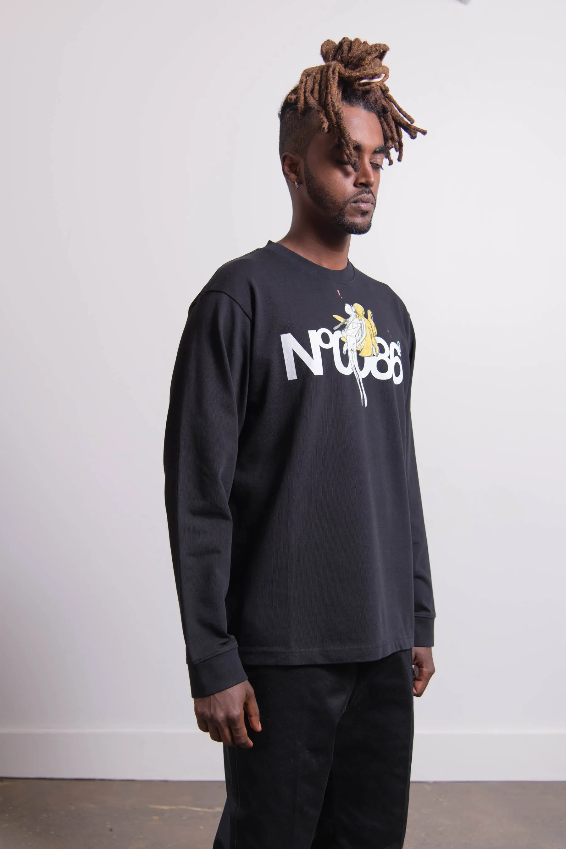 Long Sleeve N.0086 Tee Black sold by Nomad product image thumbnail 3
