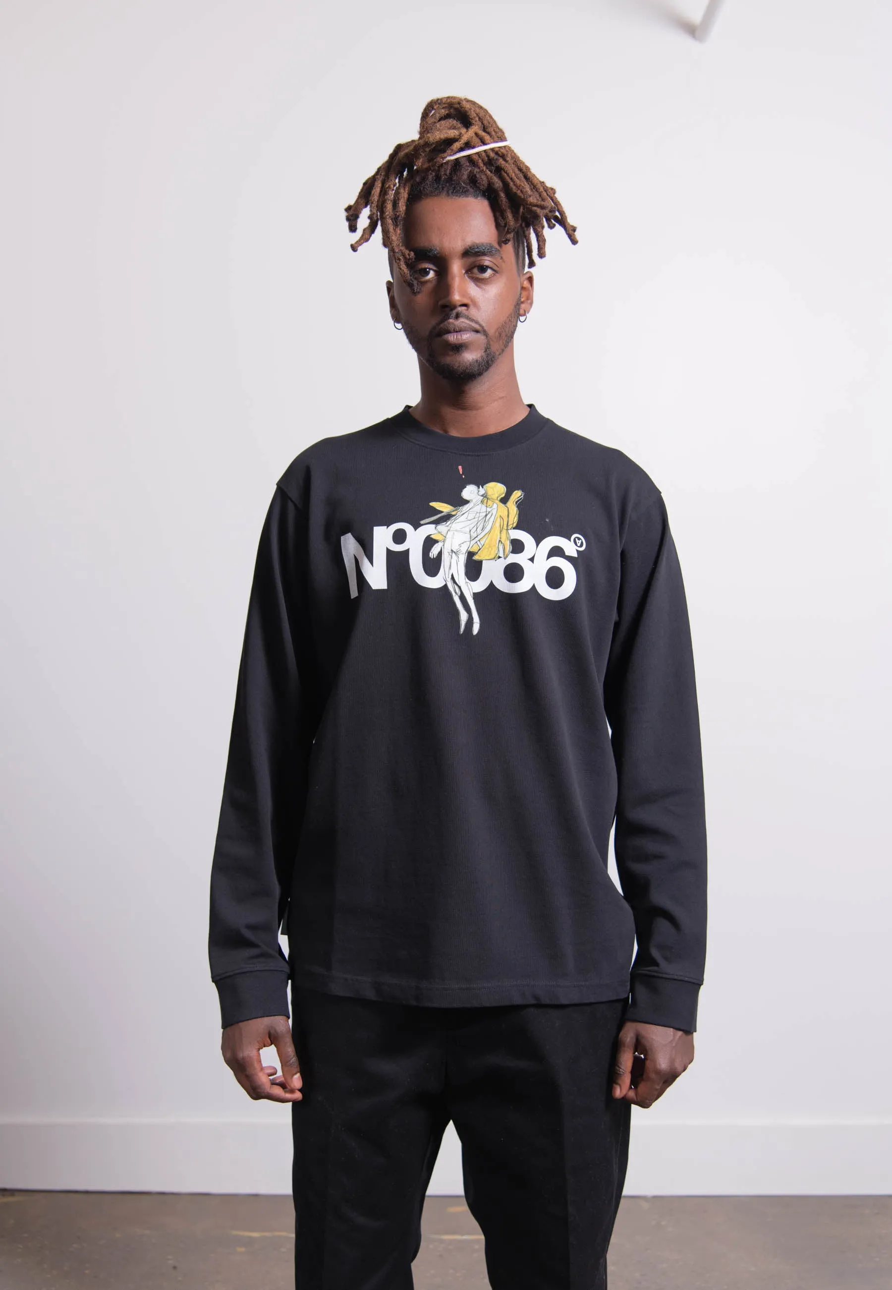 Long Sleeve N.0086 Tee Black sold by Nomad