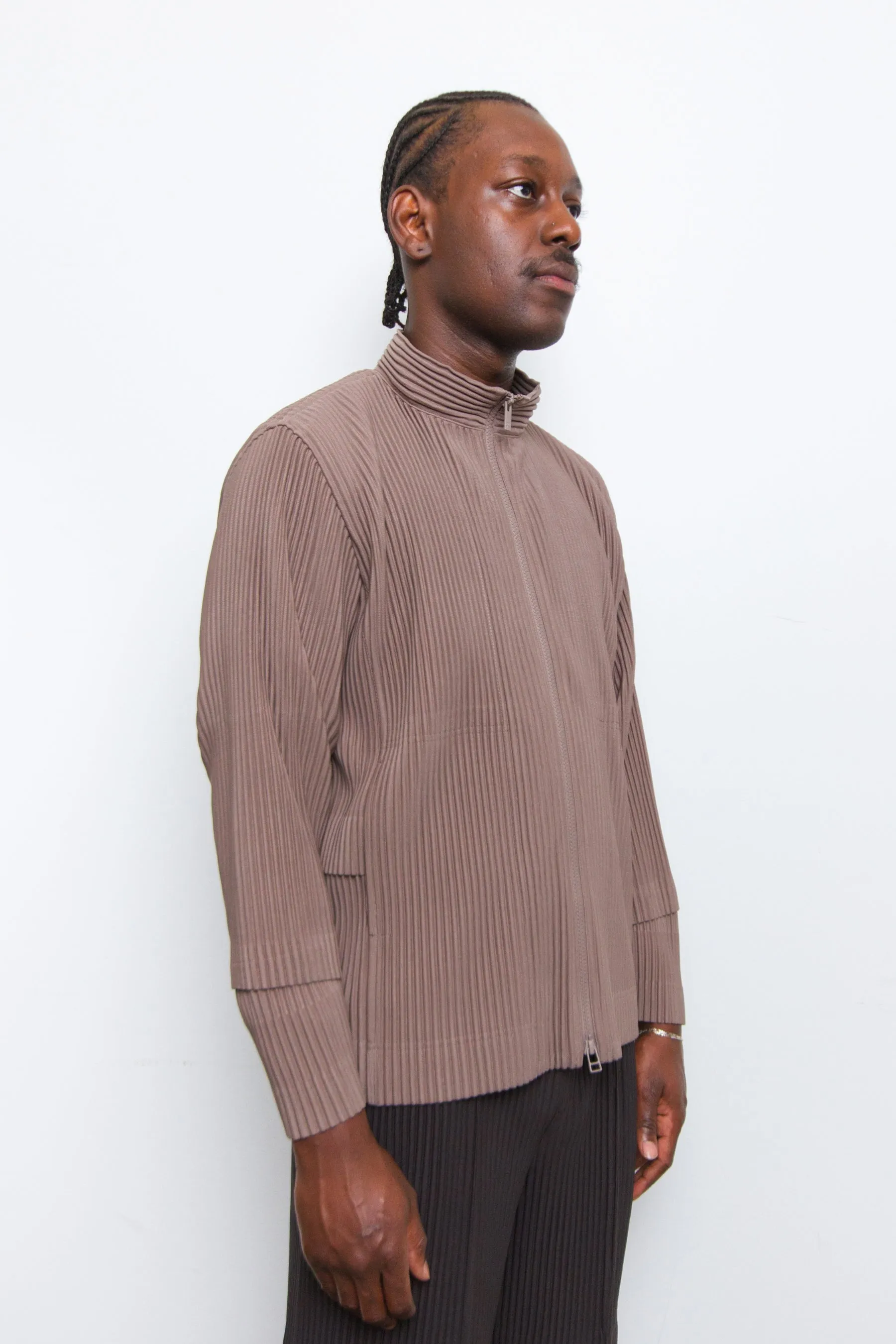 Cargo Pleated Jacket Alpaca Brown JC142-43 sold by Nomad product image thumbnail 3