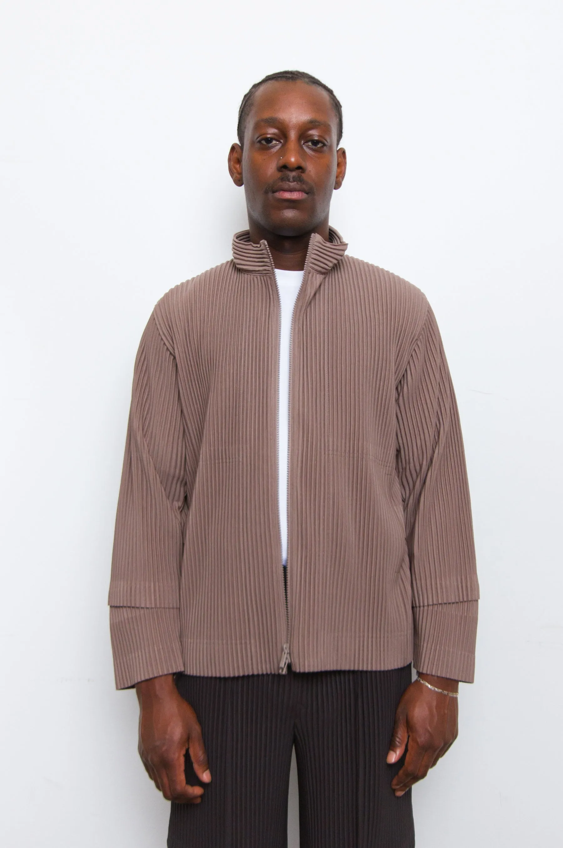 Cargo Pleated Jacket Alpaca Brown JC142-43 sold by Nomad product image thumbnail 5