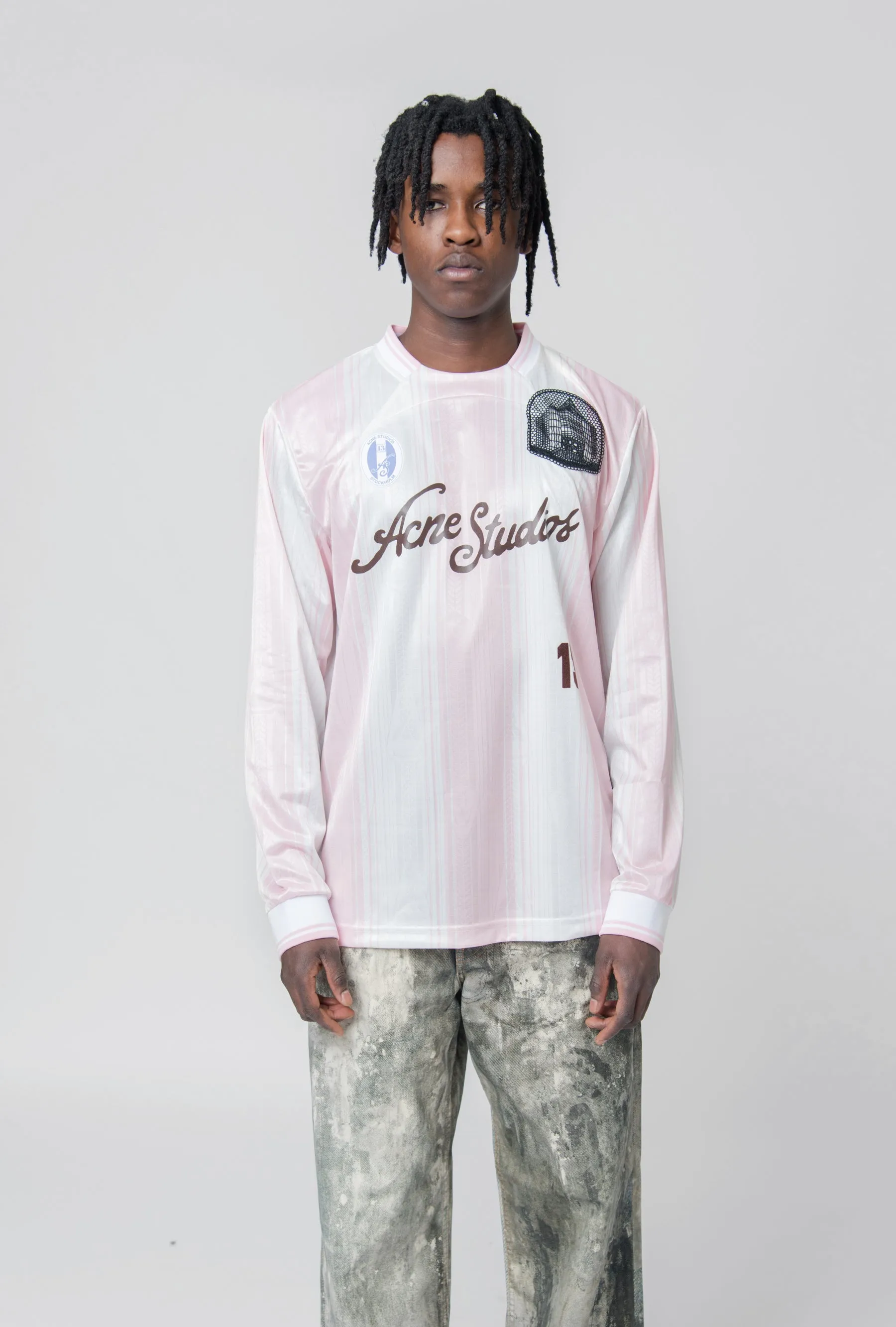 Long Sleeve Soccer Jersey Pink/White FN-MN-TSHI000544 | Parallel