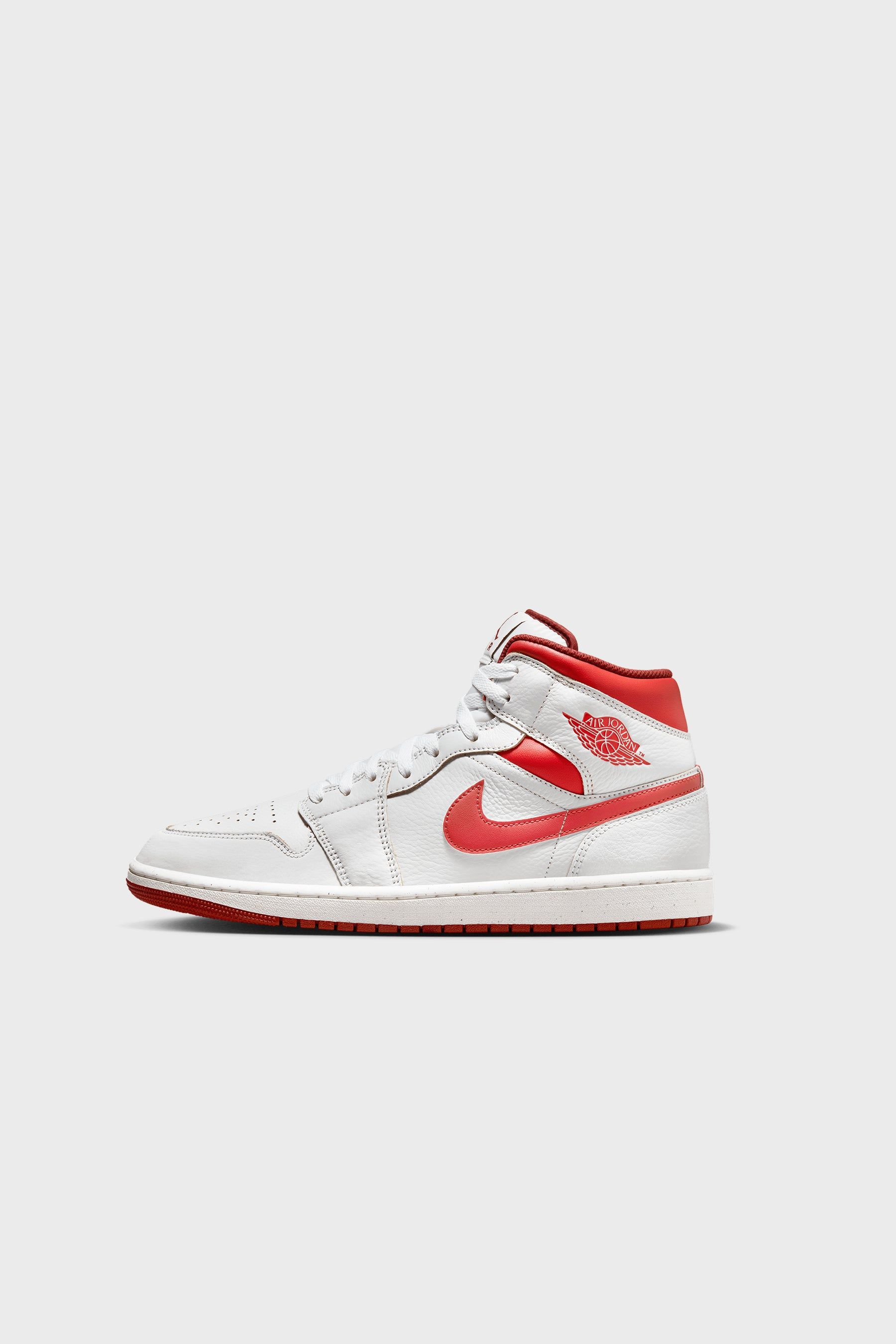 Air Jordan 1 Mid SE White/lobster Red -‎ Sail Men\'s Size US 8.5 FJ3458 160 NIB JORDAN Air 1 Mid SE FJ3458 160 - Shiekh main image 4