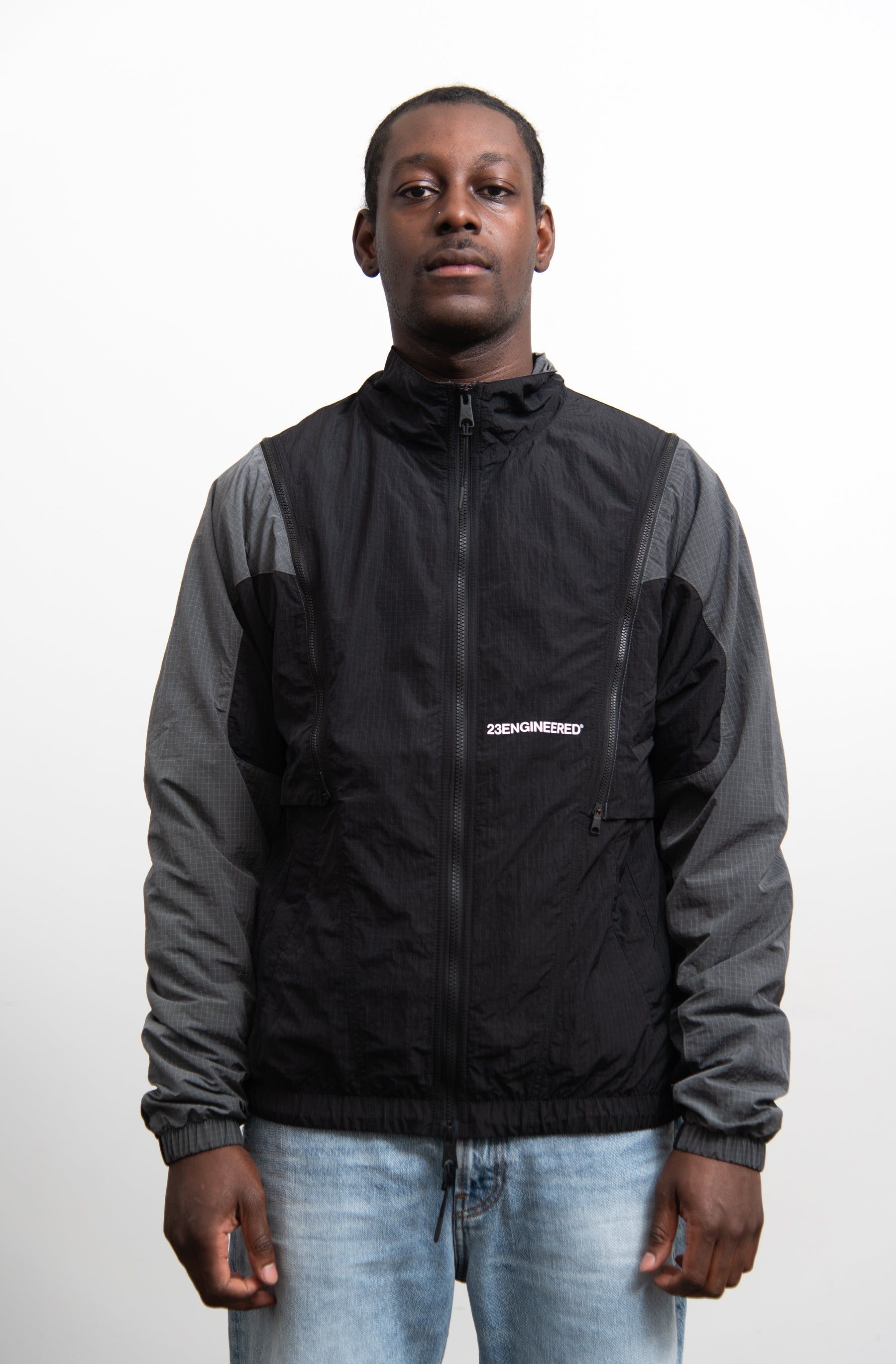 Jordan 23 Engineered Jacket Black/Iron Grey/White DH3288-010 sold by Nomad