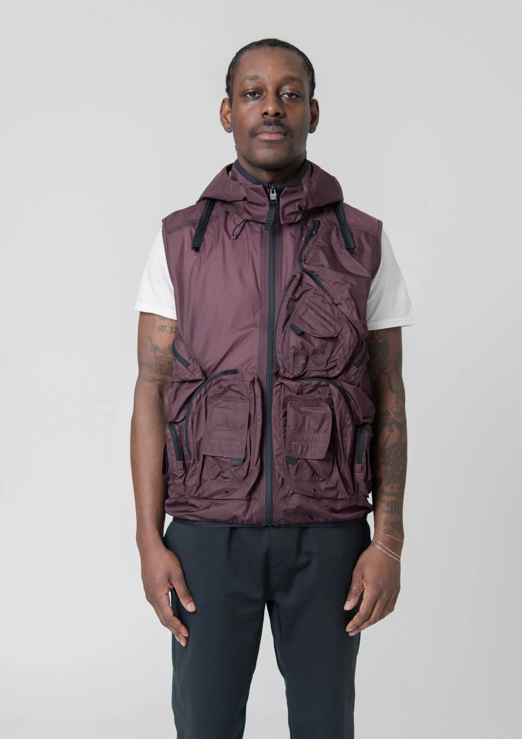 Nocta Deep Pockets Nylon Tech Jacket Dark Wine DR2618-646 | Parallel