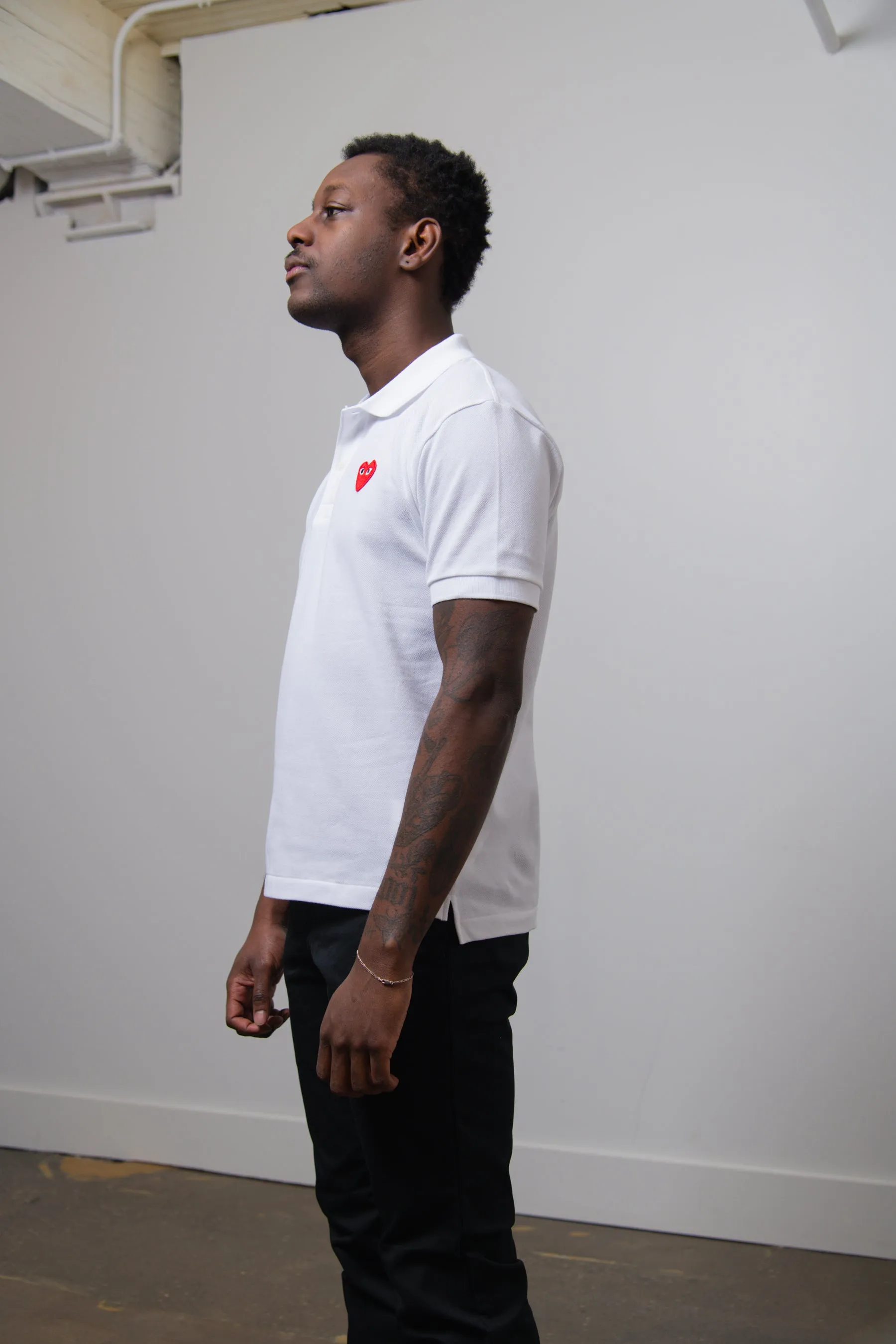 Polo Shirt White/Red T006 sold by Nomad product image thumbnail 4